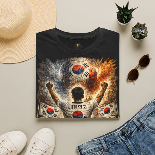 Südkorea Fußball Fan T-Shirt | Korea Supporter Shirt | South Korea Fan Design | Fußball Fanartikel | Geschenk für Südkorea Fans