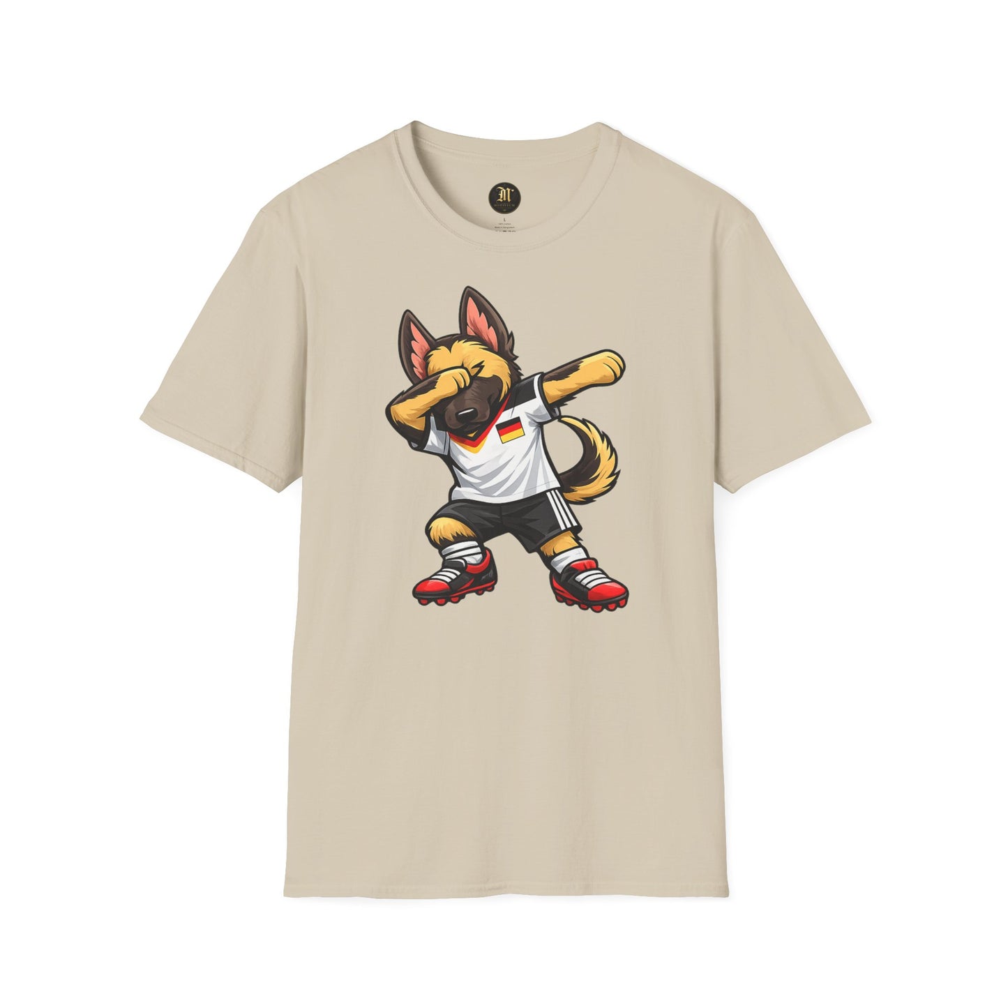 Deutschland Fußball Fan Hund T-Shirt – Dabbing Schäferhund im Deutschland Trikot