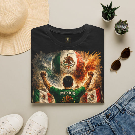 Mexiko Fußball Fan T-Shirt | Mexiko Supporter Shirt | Mexico Fan Design | Fußball Fanartikel | Geschenk für Mexiko Fans