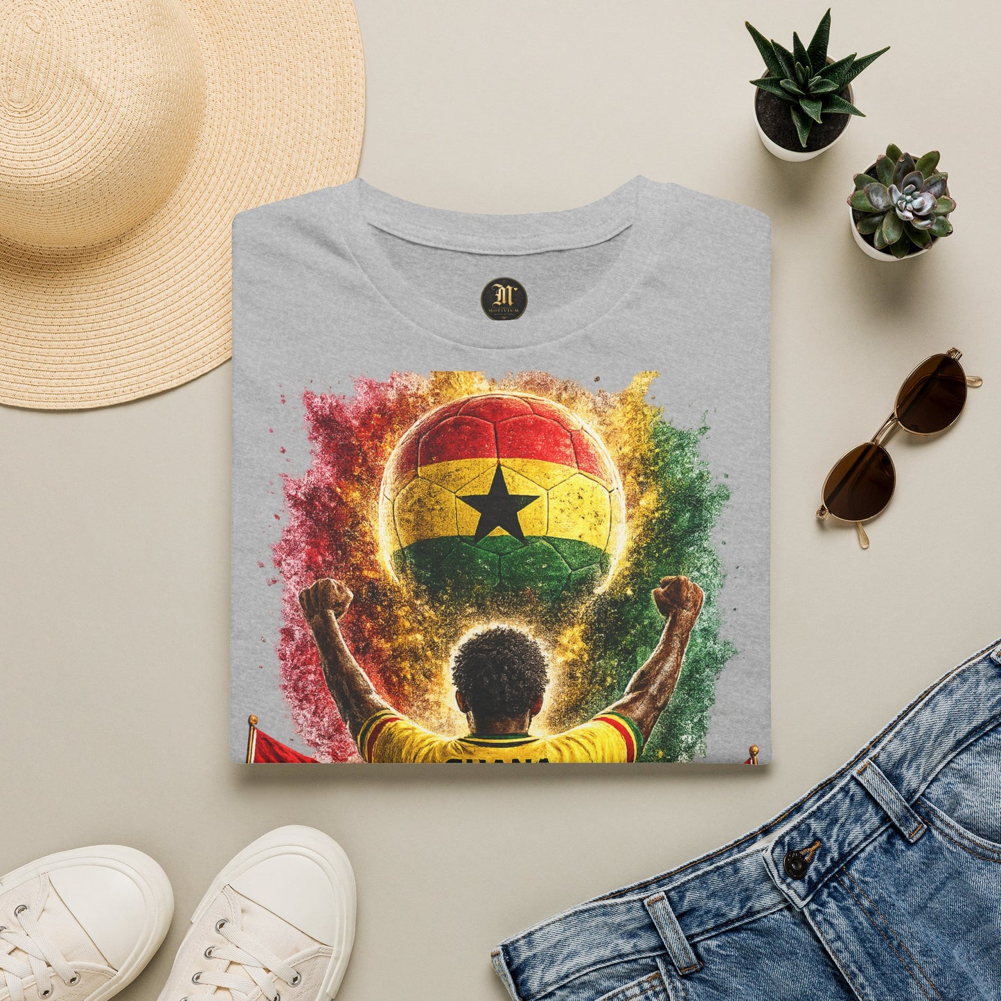 Ghana Fußball Fan T-Shirt | Ghana Supporter Shirt | Ghana Fan Design | Fußball Fanartikel | Geschenk für Ghana Fans