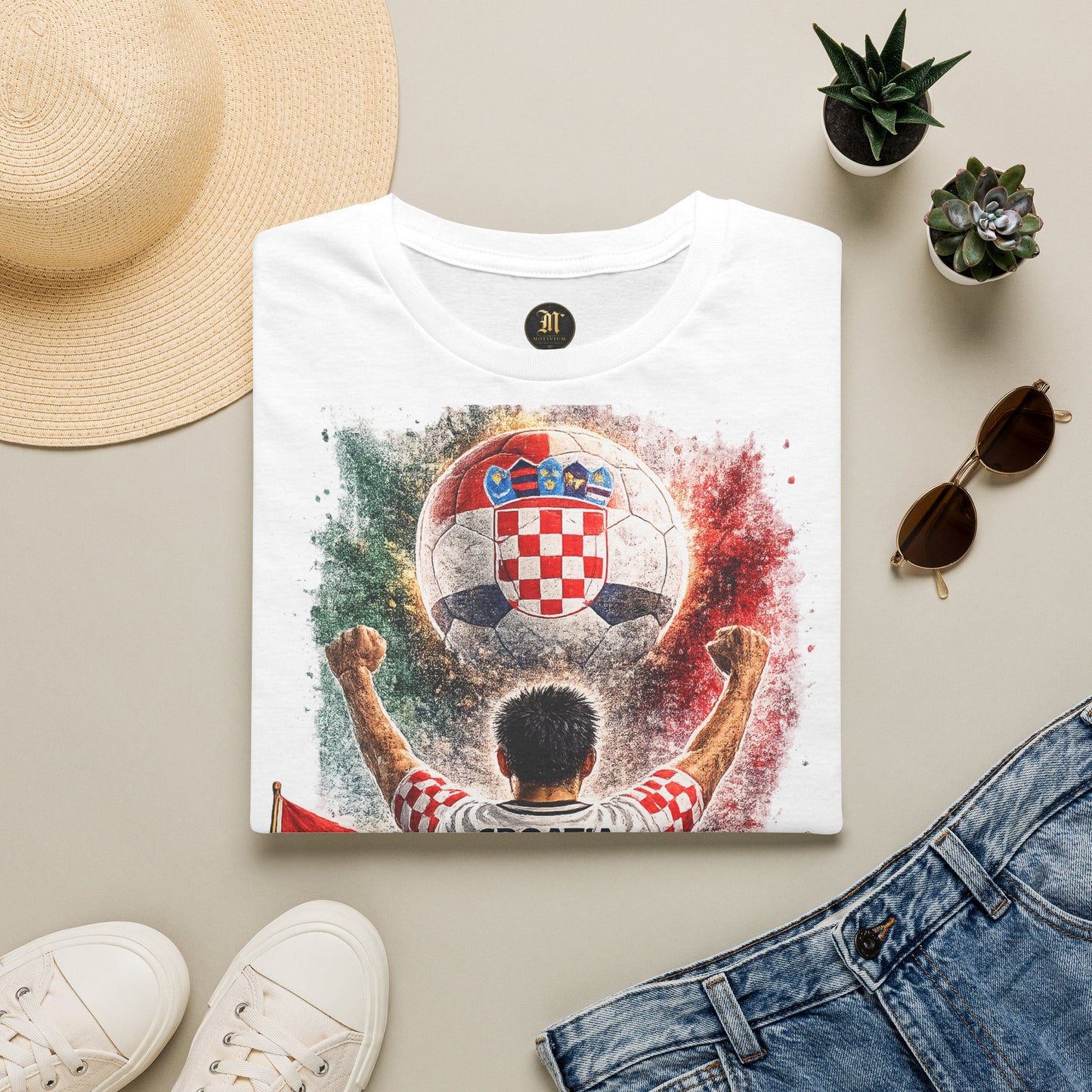 Kroatien Fußball Fan T-Shirt | Kroatien Supporter Shirt | Croatia Fan Design | Fußball Fanartikel | Geschenk für Kroatien Fans