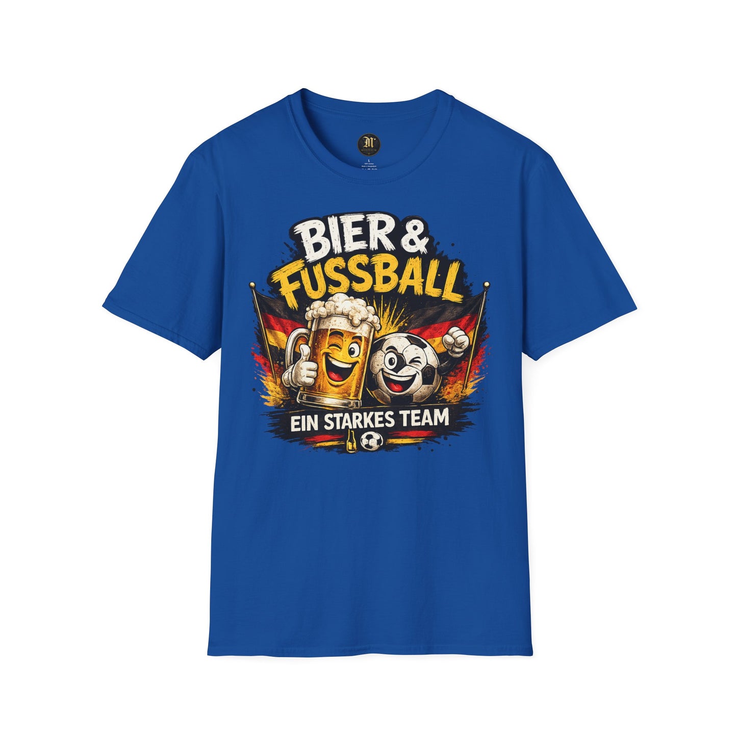 Bier & Fußball – Ein starkes Team | Deutschland Fan T-Shirt | Lustiges Fußball & Bier Design