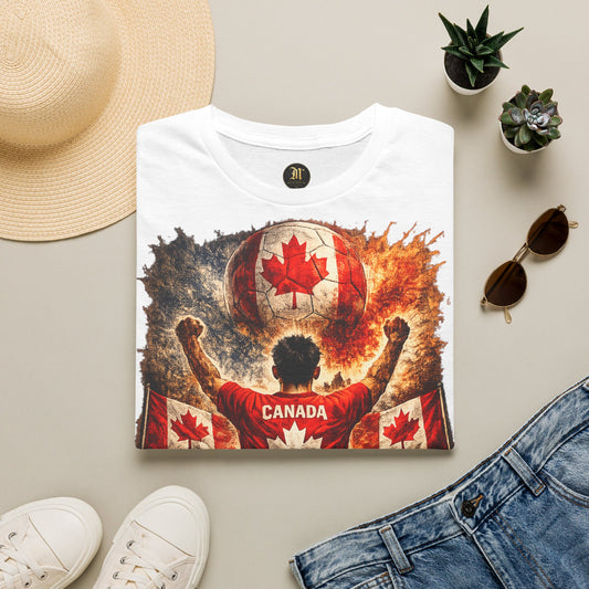 Kanada Fußball Fan T-Shirt | Kanada Supporter Shirt | Canada Fan Design | Fußball Fanartikel | Geschenk für Kanada Fans