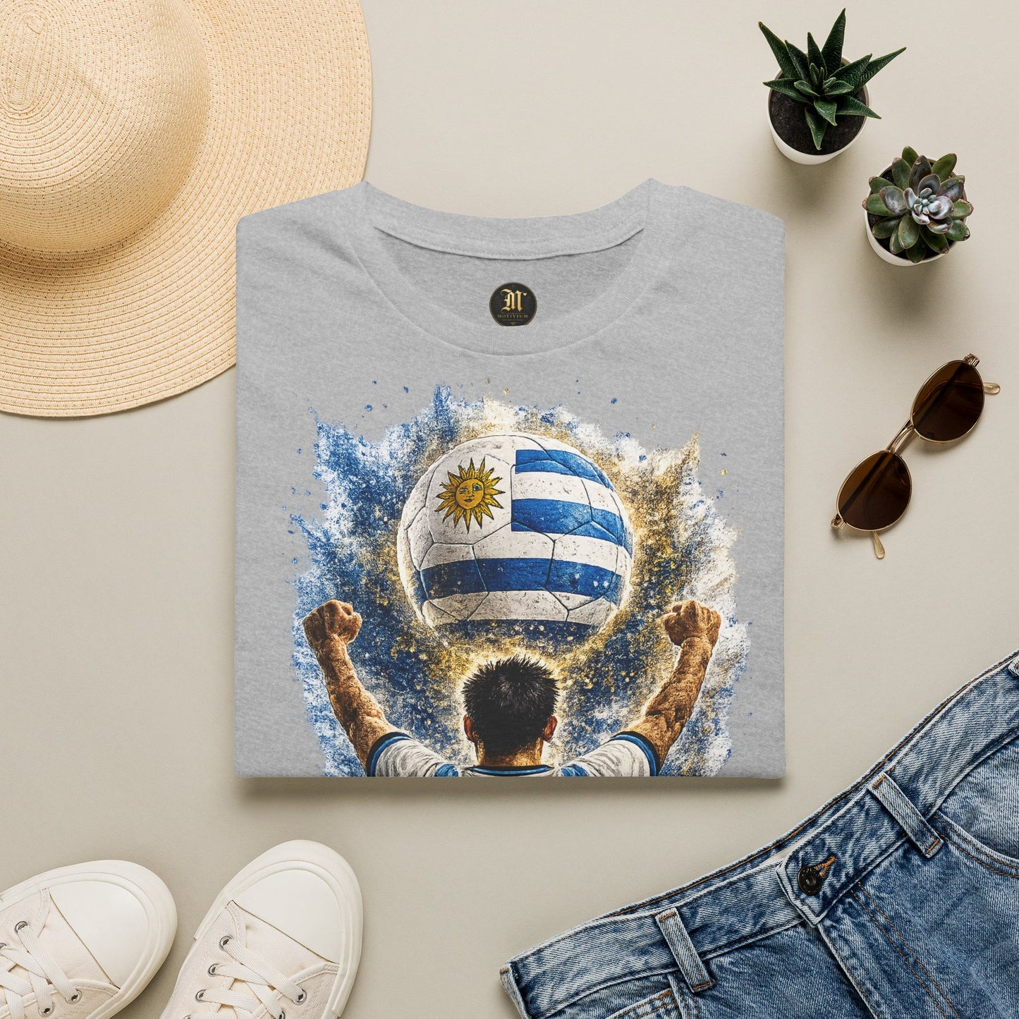 Uruguay Fußball Fan T-Shirt | Uruguay Supporter Shirt | Uruguay Fan Design | Fußball Fanartikel | Geschenk für Uruguay Fans