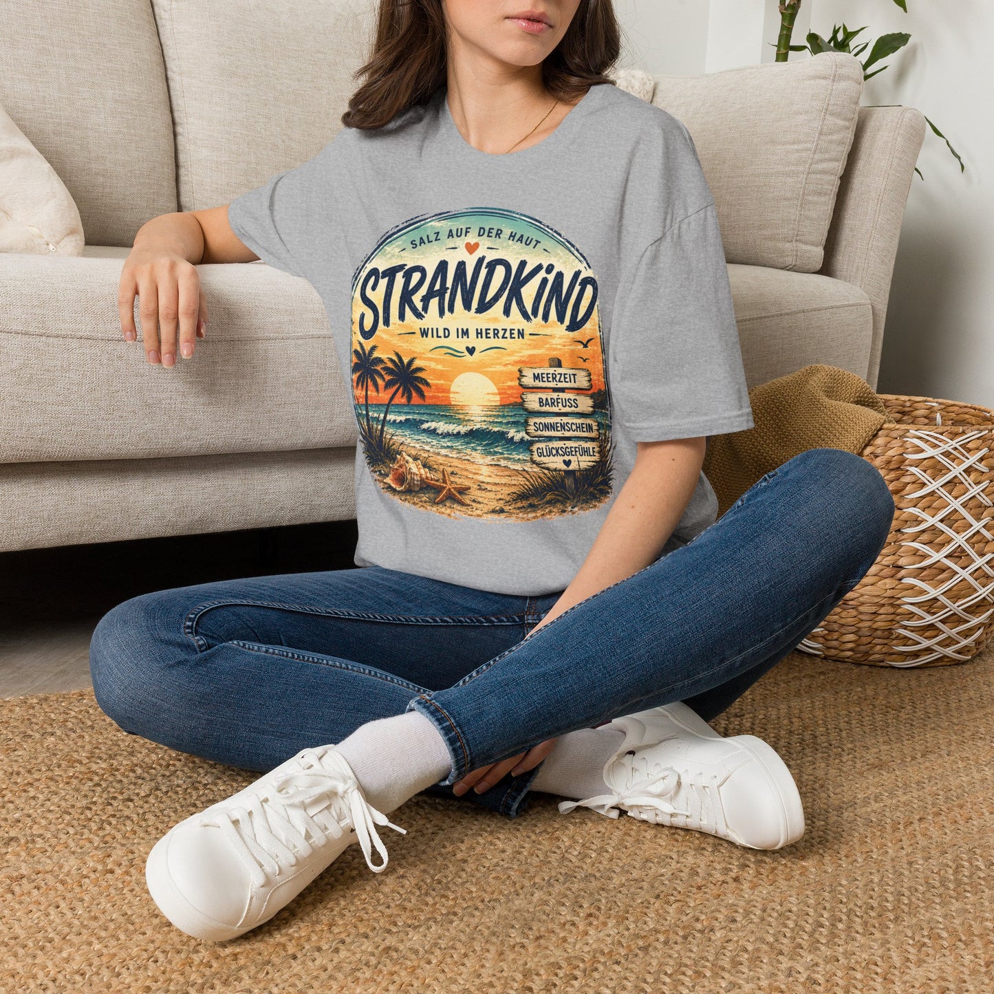 Strandkind T-Shirt – Salz auf der Haut, Wild im Herzen | Sommer & Meer Motiv