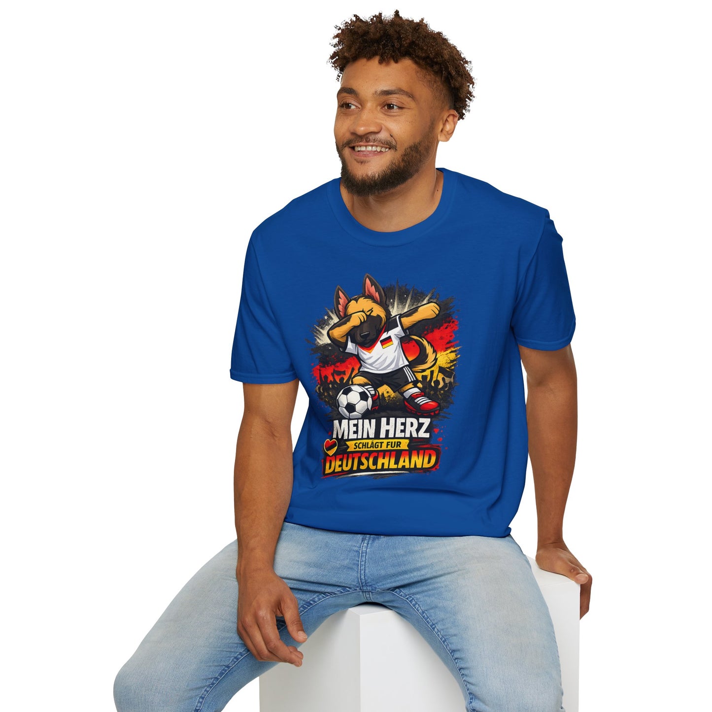 Deutschland Fußball Fan Hund T-Shirt – Schäferhund im Deutschland Trikot | Motivium