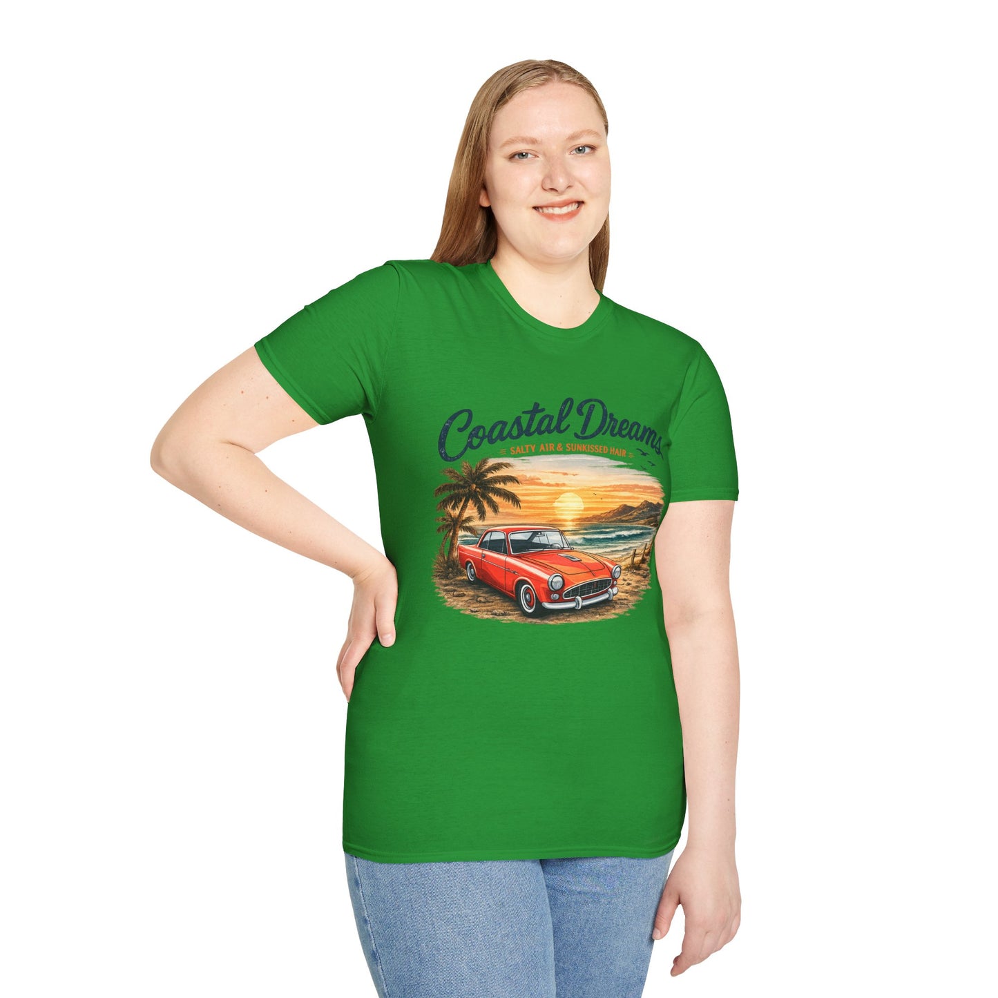 Coastal Dreams T-Shirt – Salzige Luft & Sonnengeküsstes Haar | Vintage Oldtimer Strand Motiv