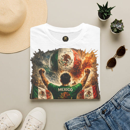 Mexiko Fußball Fan T-Shirt | Mexiko Supporter Shirt | Mexico Fan Design | Fußball Fanartikel | Geschenk für Mexiko Fans