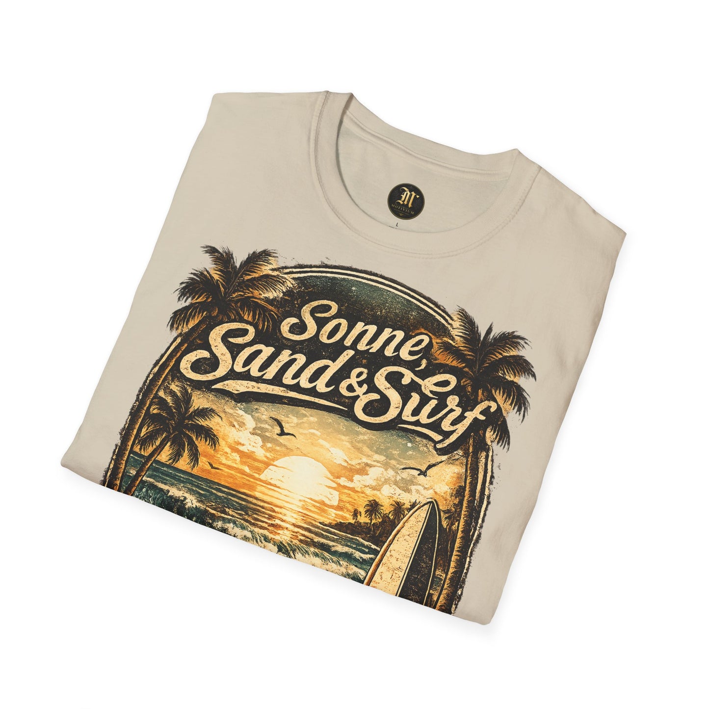 🌴 Sonne, Sand & Surf T-Shirt – Lebe Frei | Vintage Beach Lifestyle Design