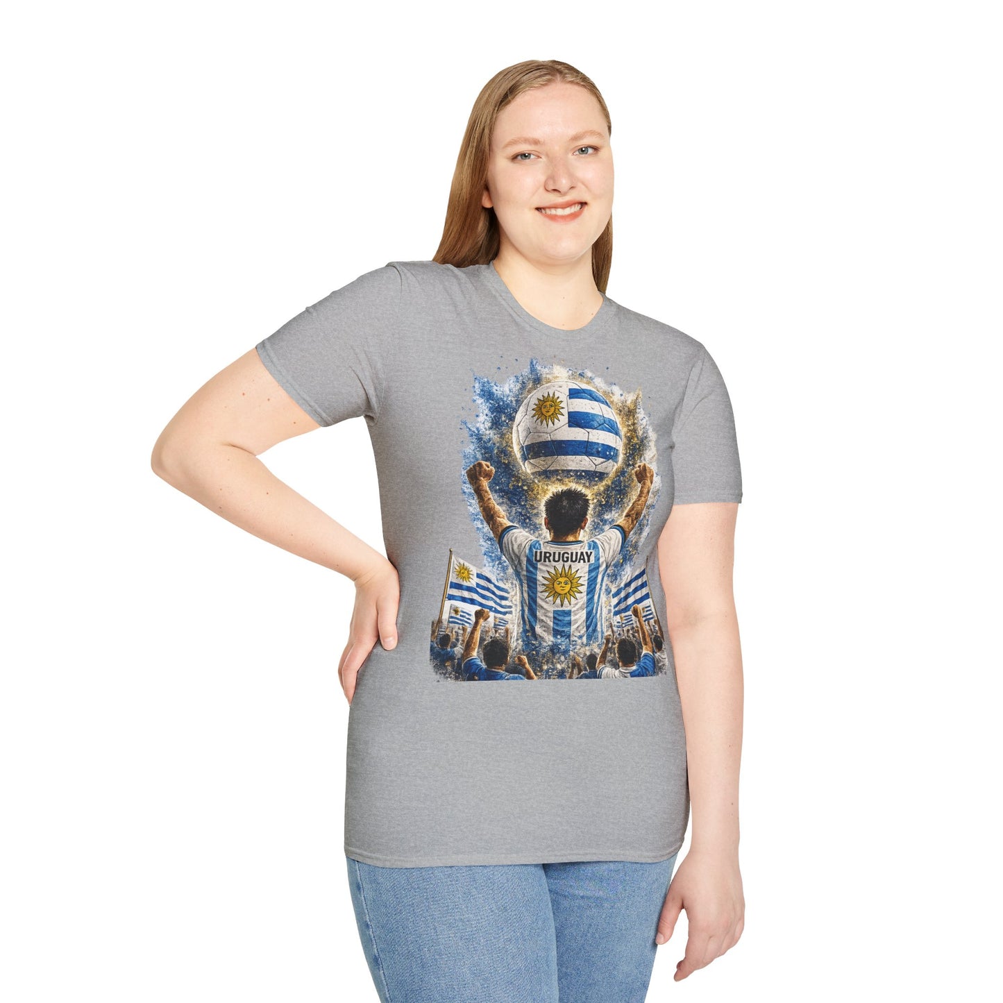 Uruguay Fußball Fan T-Shirt | Uruguay Supporter Shirt | Uruguay Fan Design | Fußball Fanartikel | Geschenk für Uruguay Fans