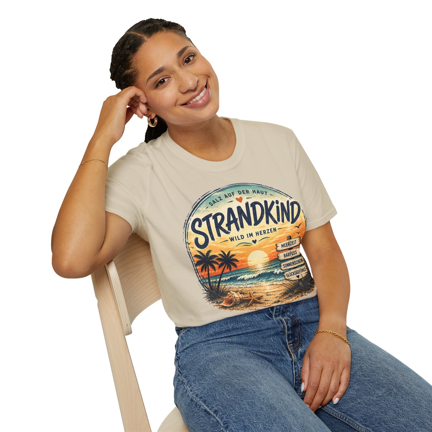 Strandkind T-Shirt – Salz auf der Haut, Wild im Herzen | Sommer & Meer Motiv
