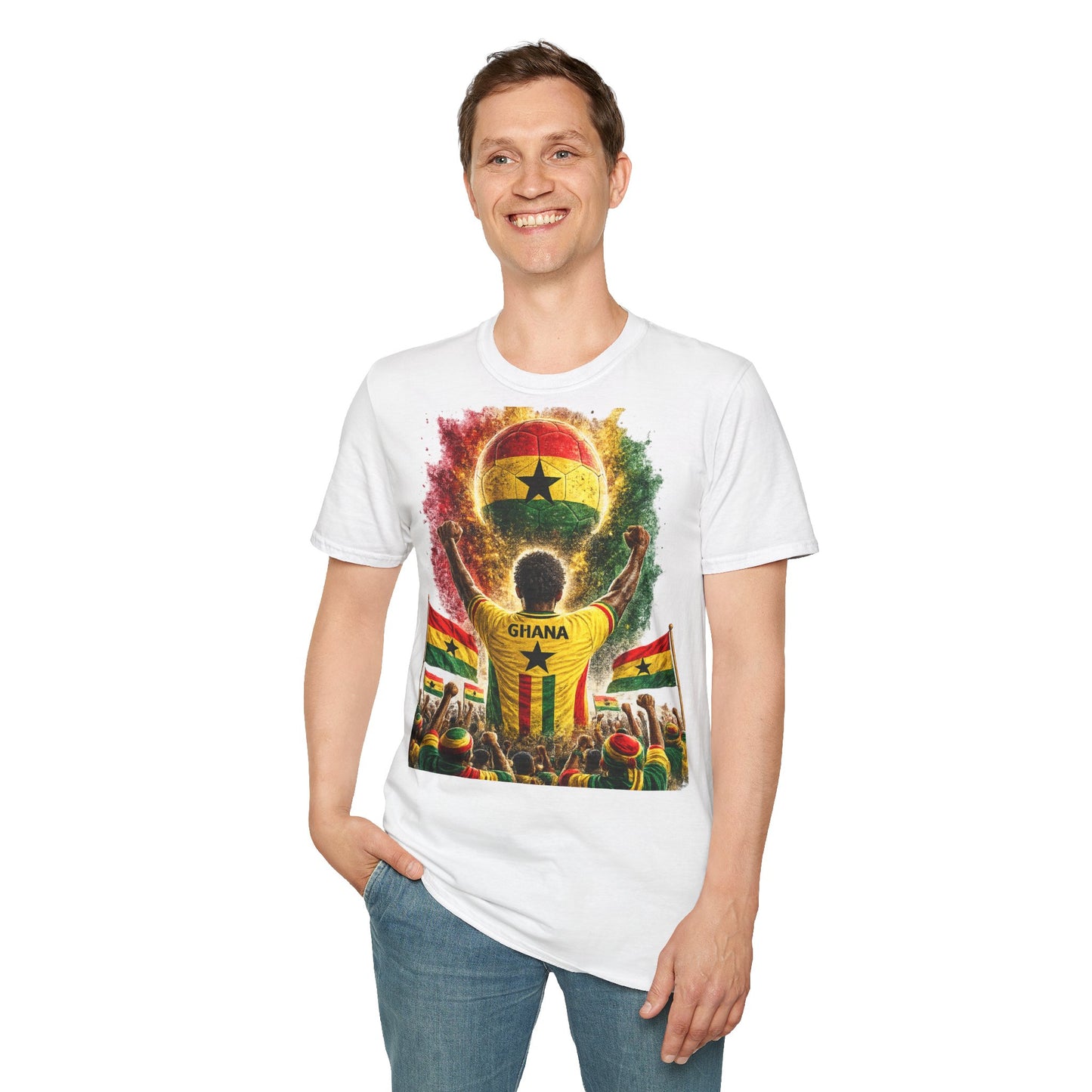 Ghana Fußball Fan T-Shirt | Ghana Supporter Shirt | Ghana Fan Design | Fußball Fanartikel | Geschenk für Ghana Fans