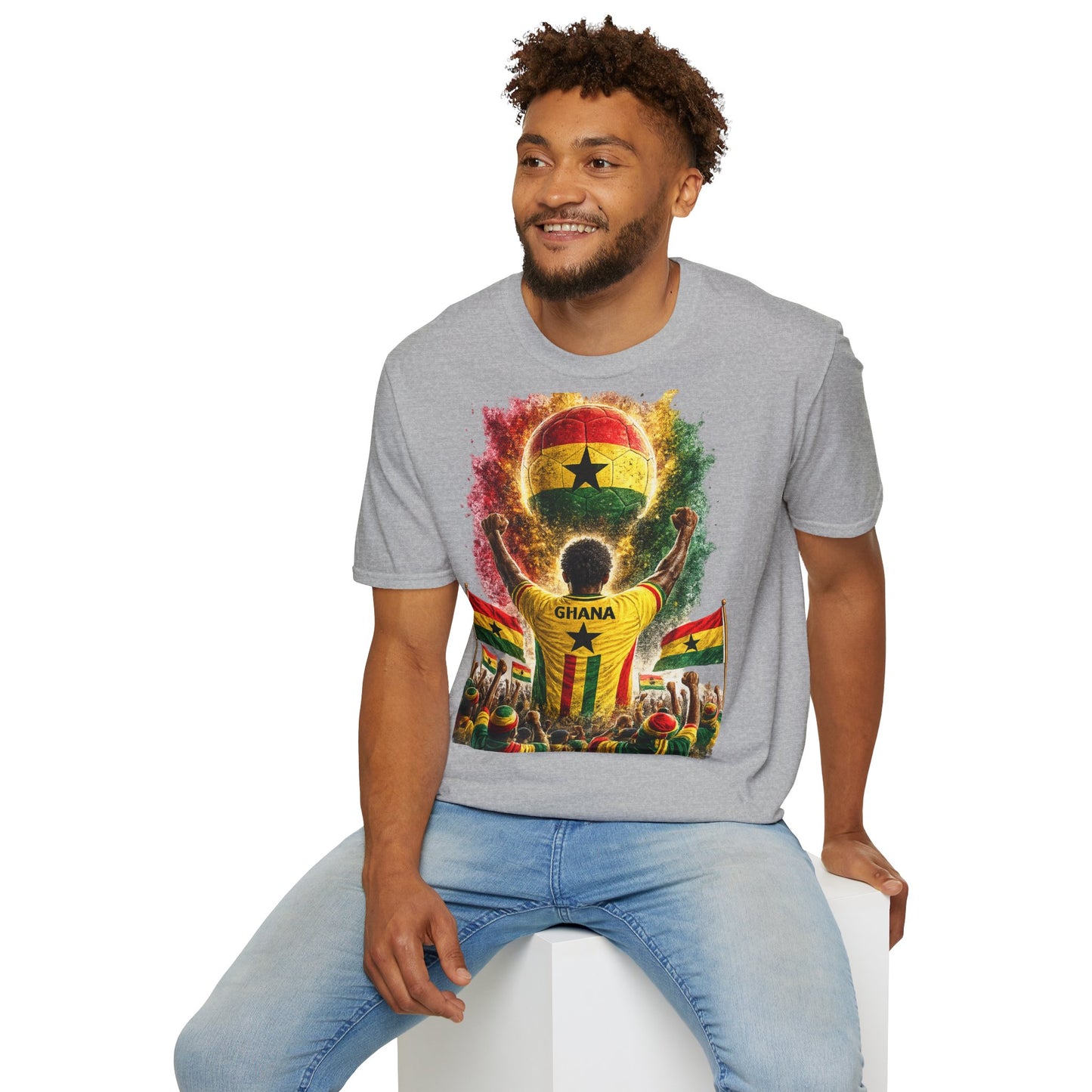 Ghana Fußball Fan T-Shirt | Ghana Supporter Shirt | Ghana Fan Design | Fußball Fanartikel | Geschenk für Ghana Fans