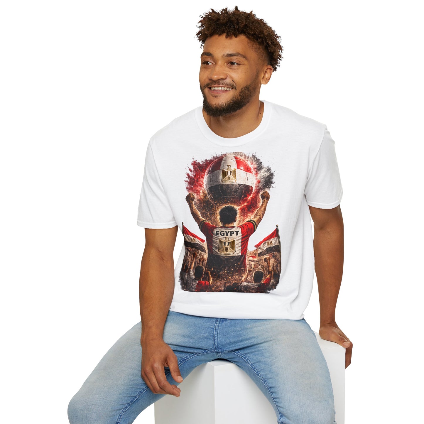 Ägypten Fußball Fan T-Shirt | Egypt Supporter Shirt | Egypt Fan Design | Fußball Fanartikel | Geschenk für Ägypten Fans