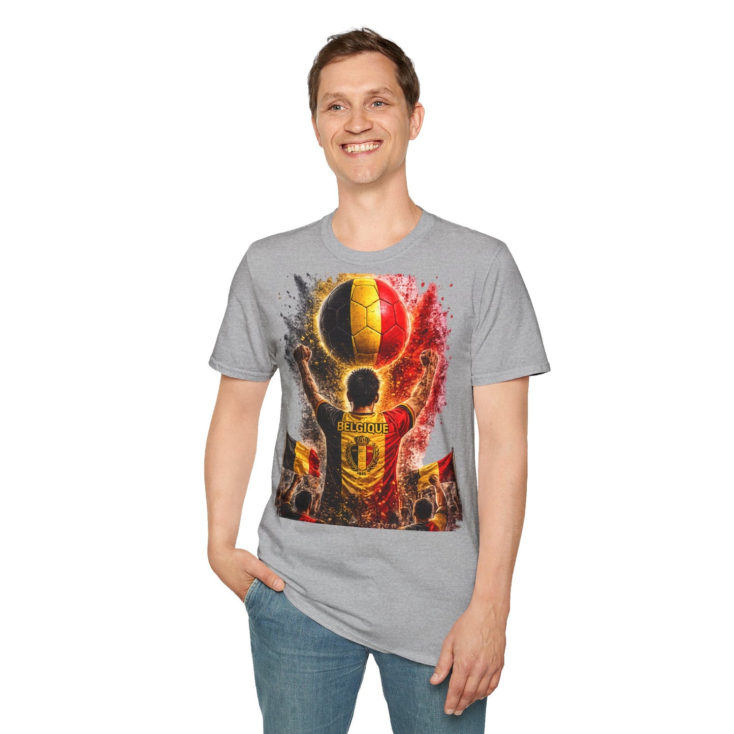 Belgien Fußball Fan T-Shirt | Belgien Supporter Shirt | Belgium Fan Design | Fußball Fanartikel | Geschenk für Belgien Fans
