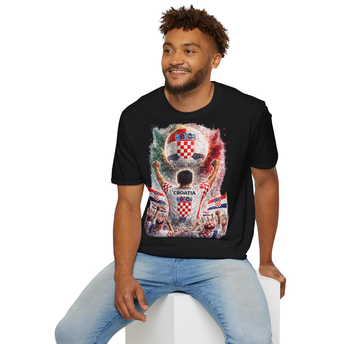 Kroatien Fußball Fan T-Shirt | Kroatien Supporter Shirt | Croatia Fan Design | Fußball Fanartikel | Geschenk für Kroatien Fans