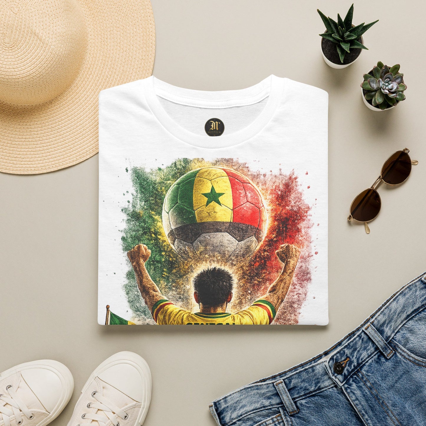 Senegal Fußball Fan T-Shirt | Senegal Supporter Shirt | Senegal Fan Design | Fußball Fanartikel | Geschenk für Senegal Fans