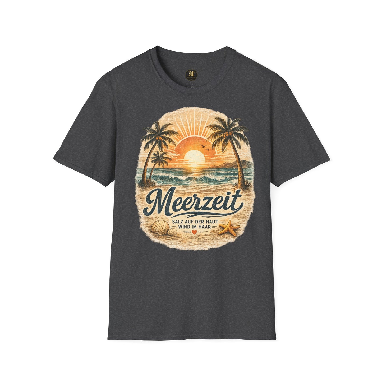 Meerzeit T-Shirt – Salz auf der Haut, Wind im Haar | Vintage Strand Shirt | Sommer Urlaub Meer Geschenk