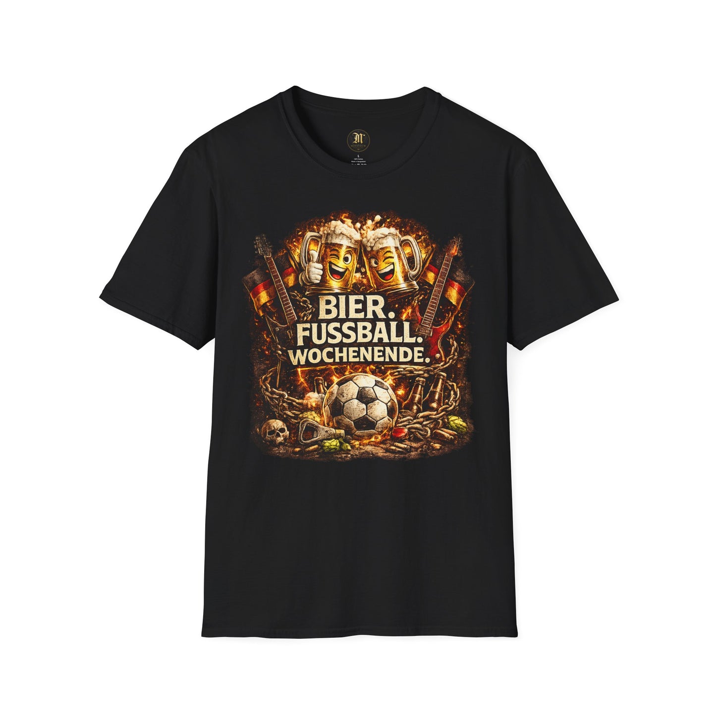 Bier. Fußball. Wochenende. | Deutschland Fan T-Shirt | Rockiger Fußball Fan Look