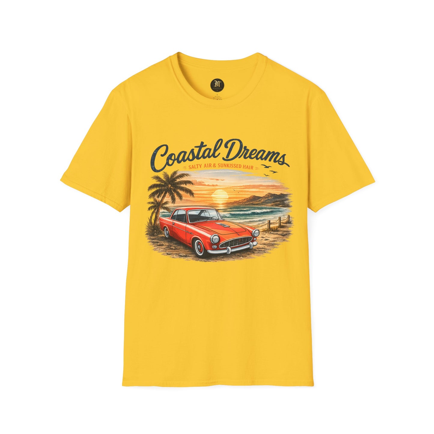 Coastal Dreams T-Shirt – Salzige Luft & Sonnengeküsstes Haar | Vintage Oldtimer Strand Motiv