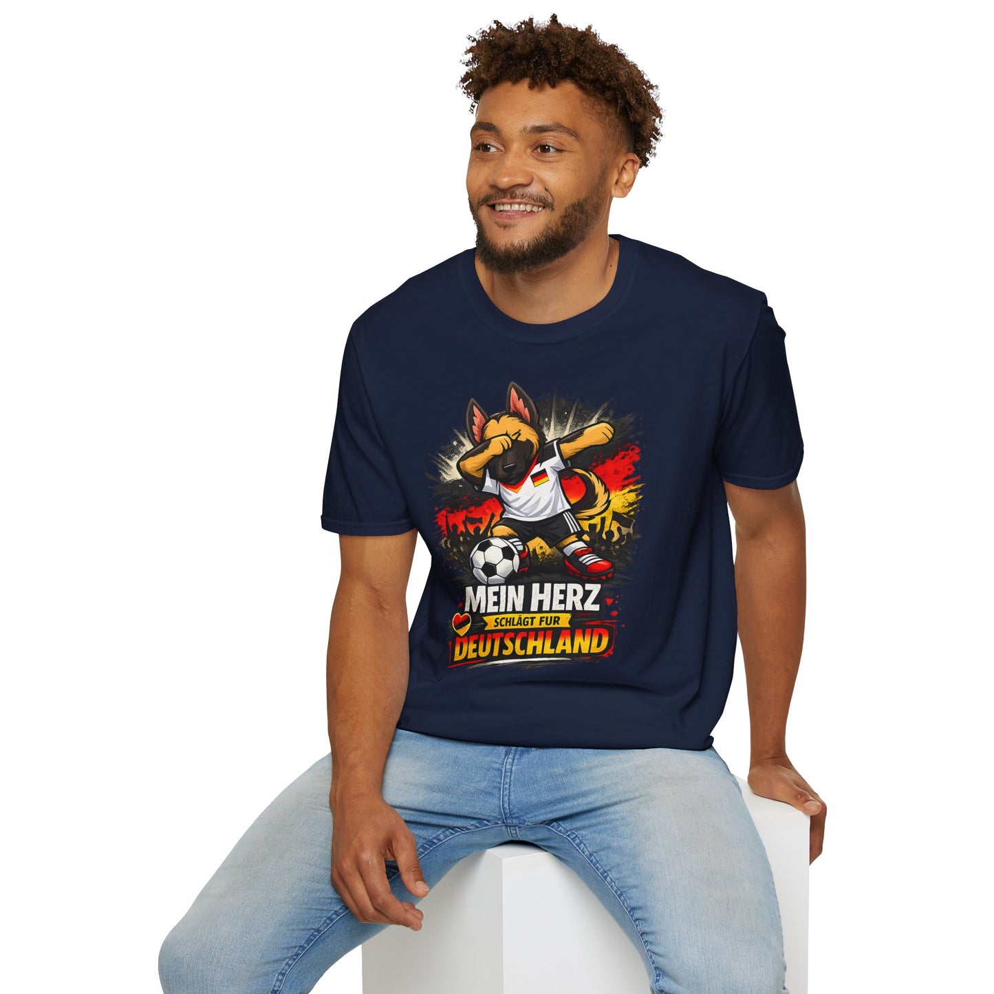 Deutschland Fußball Fan Hund T-Shirt – Schäferhund im Deutschland Trikot | Motivium