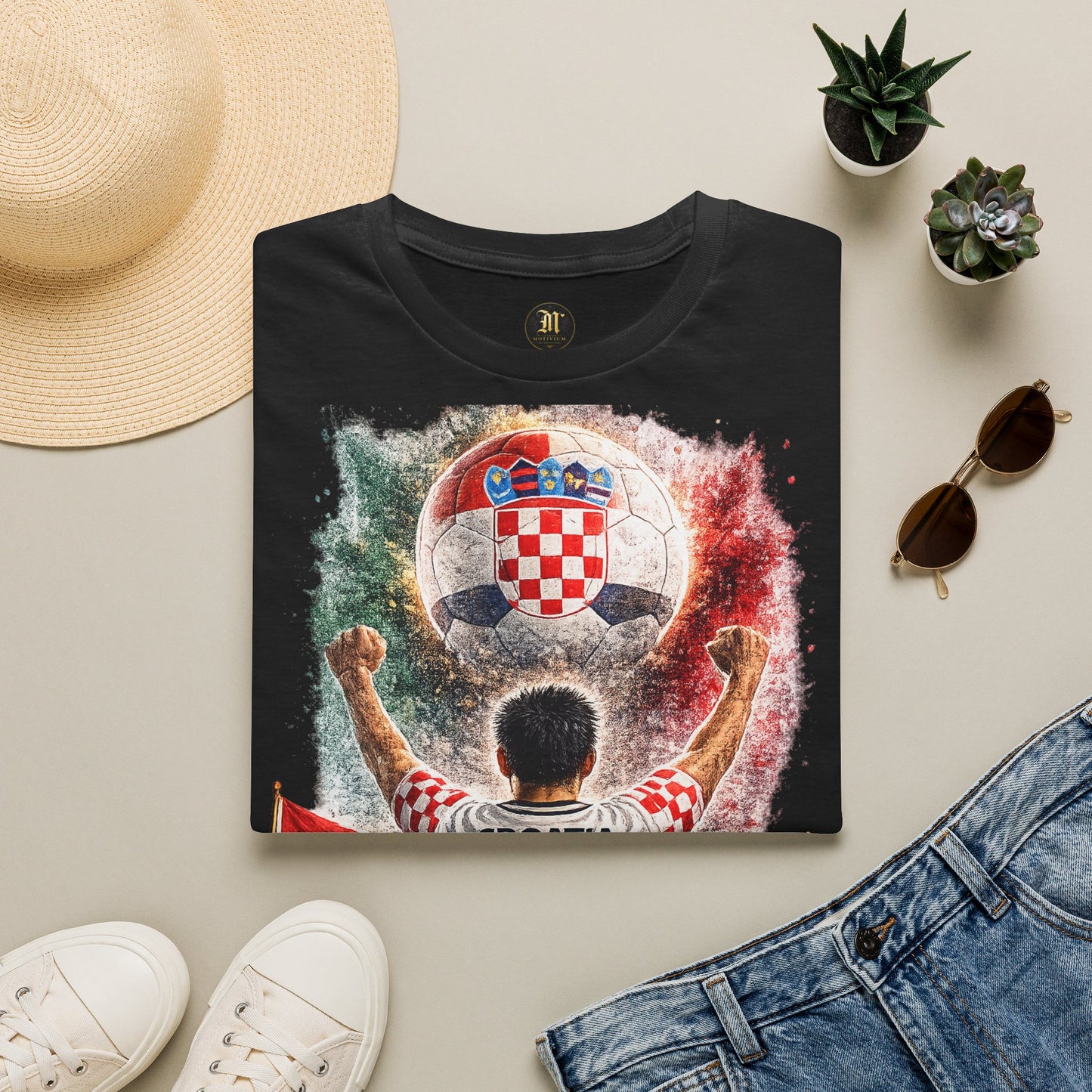 Kroatien Fußball Fan T-Shirt | Kroatien Supporter Shirt | Croatia Fan Design | Fußball Fanartikel | Geschenk für Kroatien Fans