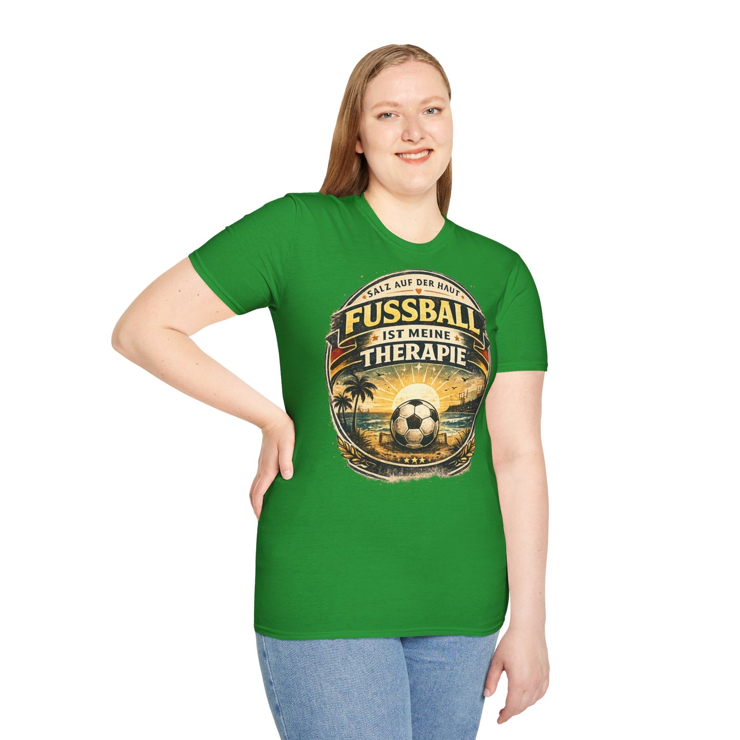 Fußball ist meine Therapie Shirt | Vintage Fußball Sommer Beach Lifestyle T-Shirt