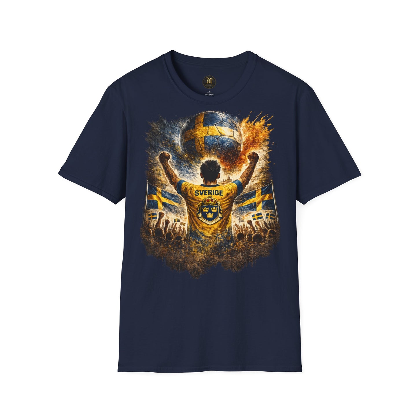 Schweden Fußball Fan T-Shirt – Schweden Flagge Supporter Design | Fußball Fanartikel | Geschenk für Fußballfans