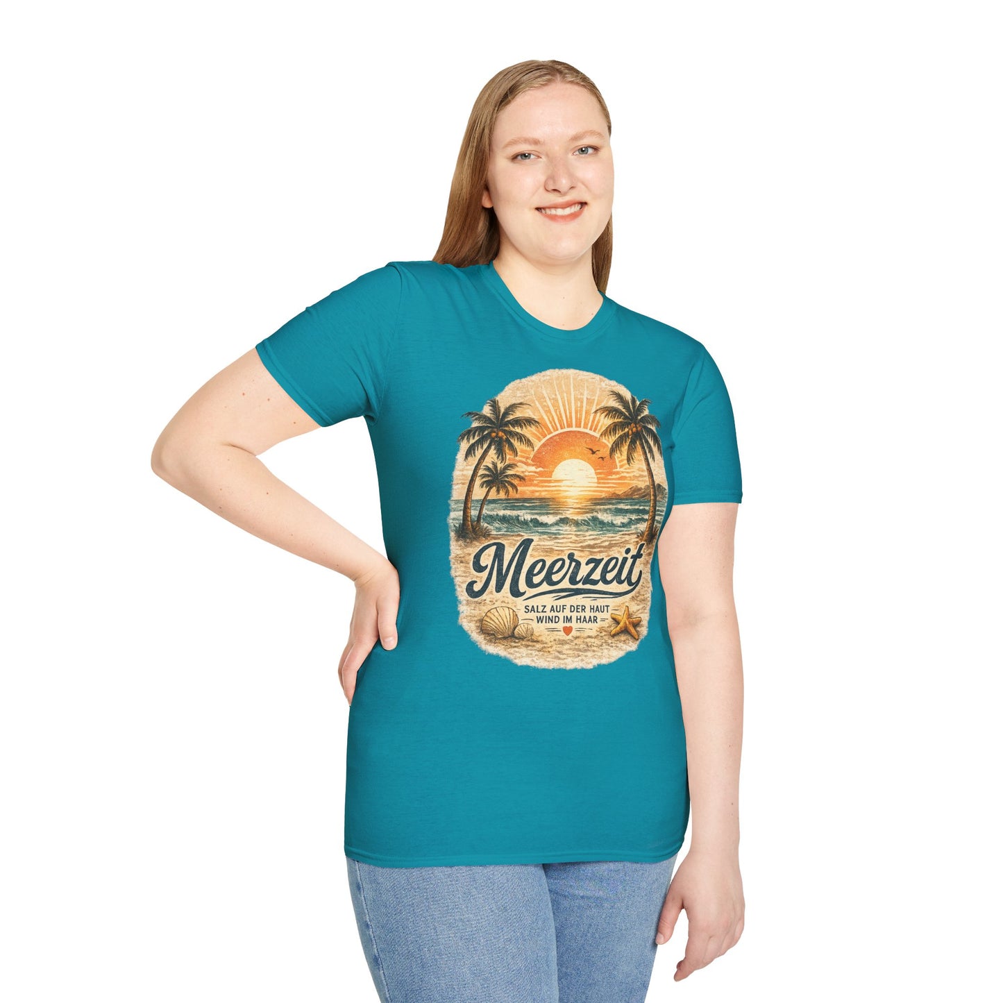 Meerzeit T-Shirt – Salz auf der Haut, Wind im Haar | Vintage Strand Shirt | Sommer Urlaub Meer Geschenk