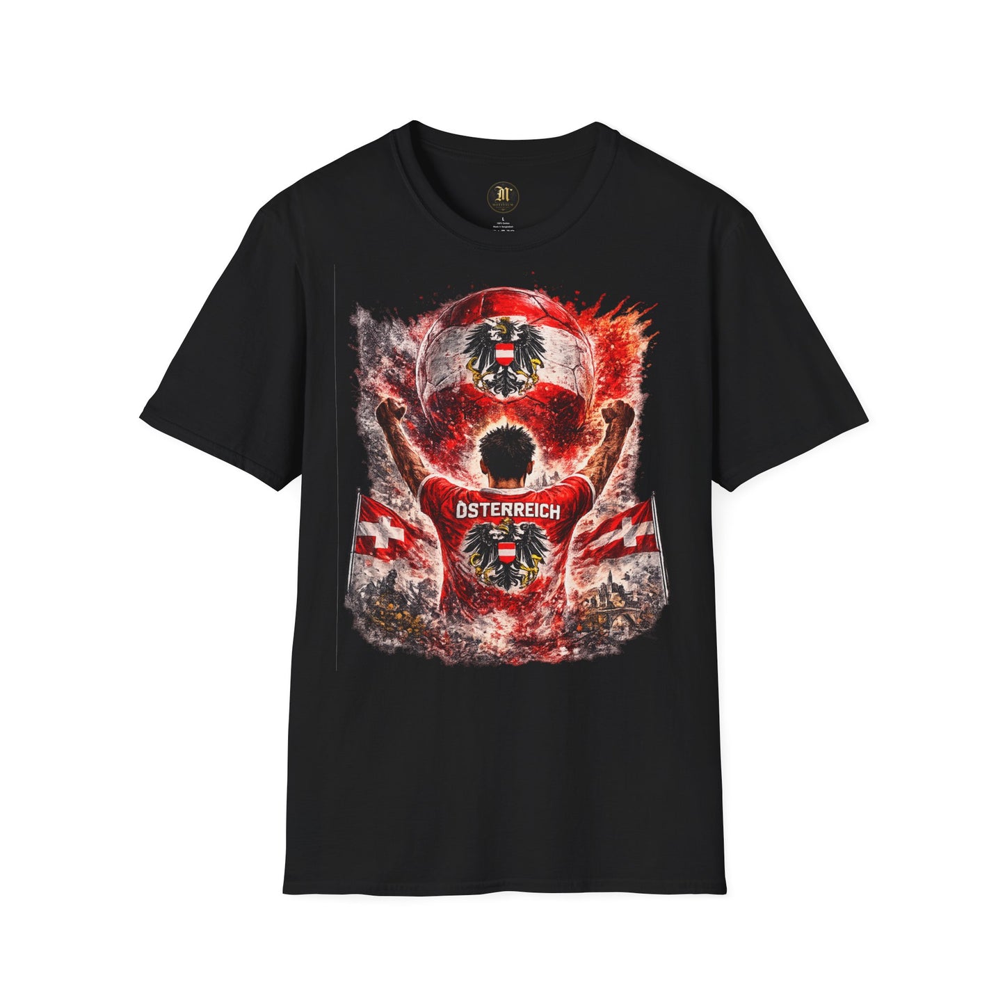 Österreich Fußball Fan T-Shirt – Österreich Flagge Supporter Design | Fußball Fanartikel | Geschenk für Fußballfans
