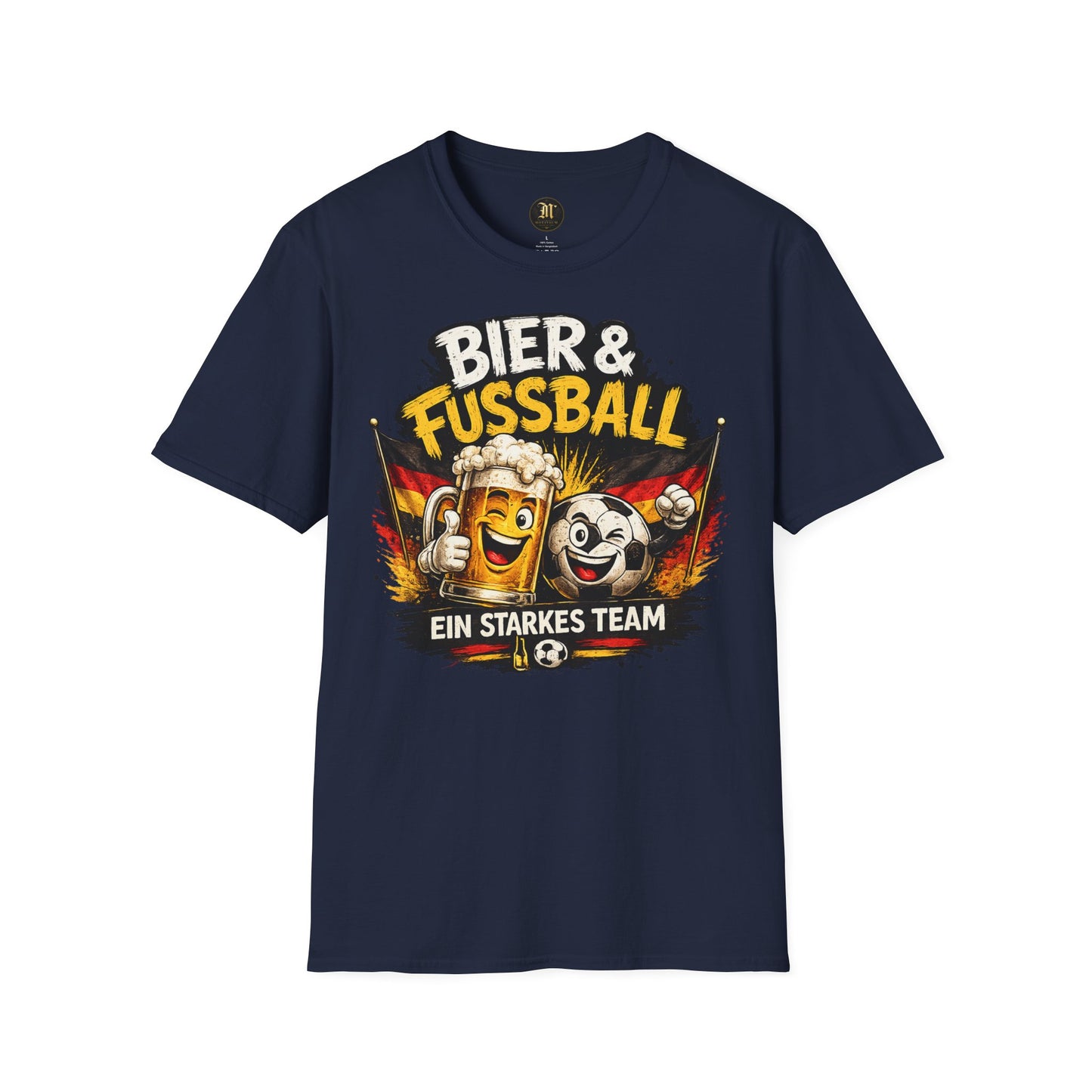 Bier & Fußball – Ein starkes Team | Deutschland Fan T-Shirt | Lustiges Fußball & Bier Design