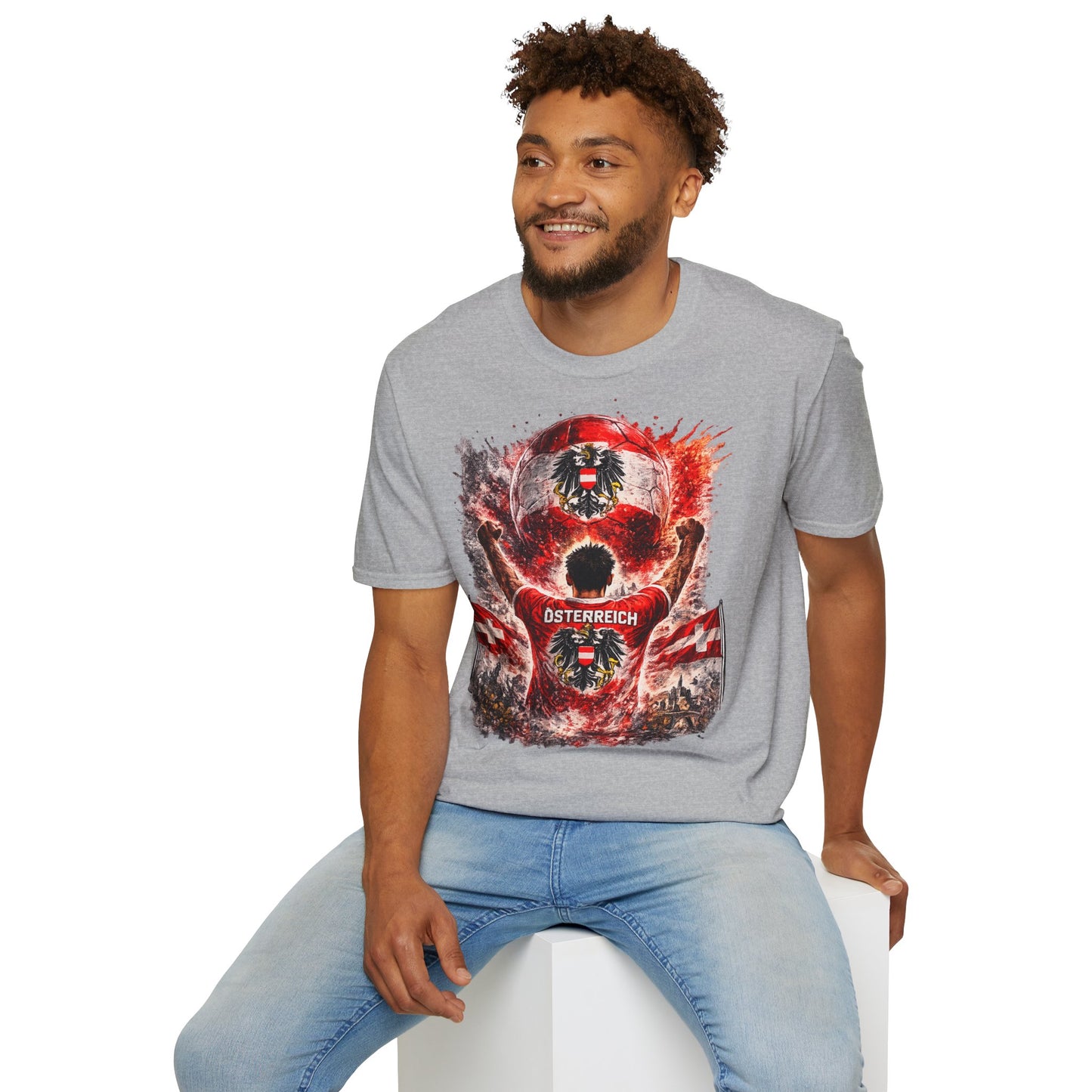 Österreich Fußball Fan T-Shirt – Österreich Flagge Supporter Design | Fußball Fanartikel | Geschenk für Fußballfans