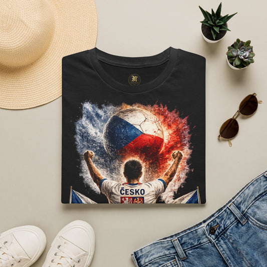Tschechien Fußball Fan T-Shirt | Tschechien Supporter Shirt | Czech Republic Fan Design | Fußball Fanartikel | Geschenk für Tschechien Fans
