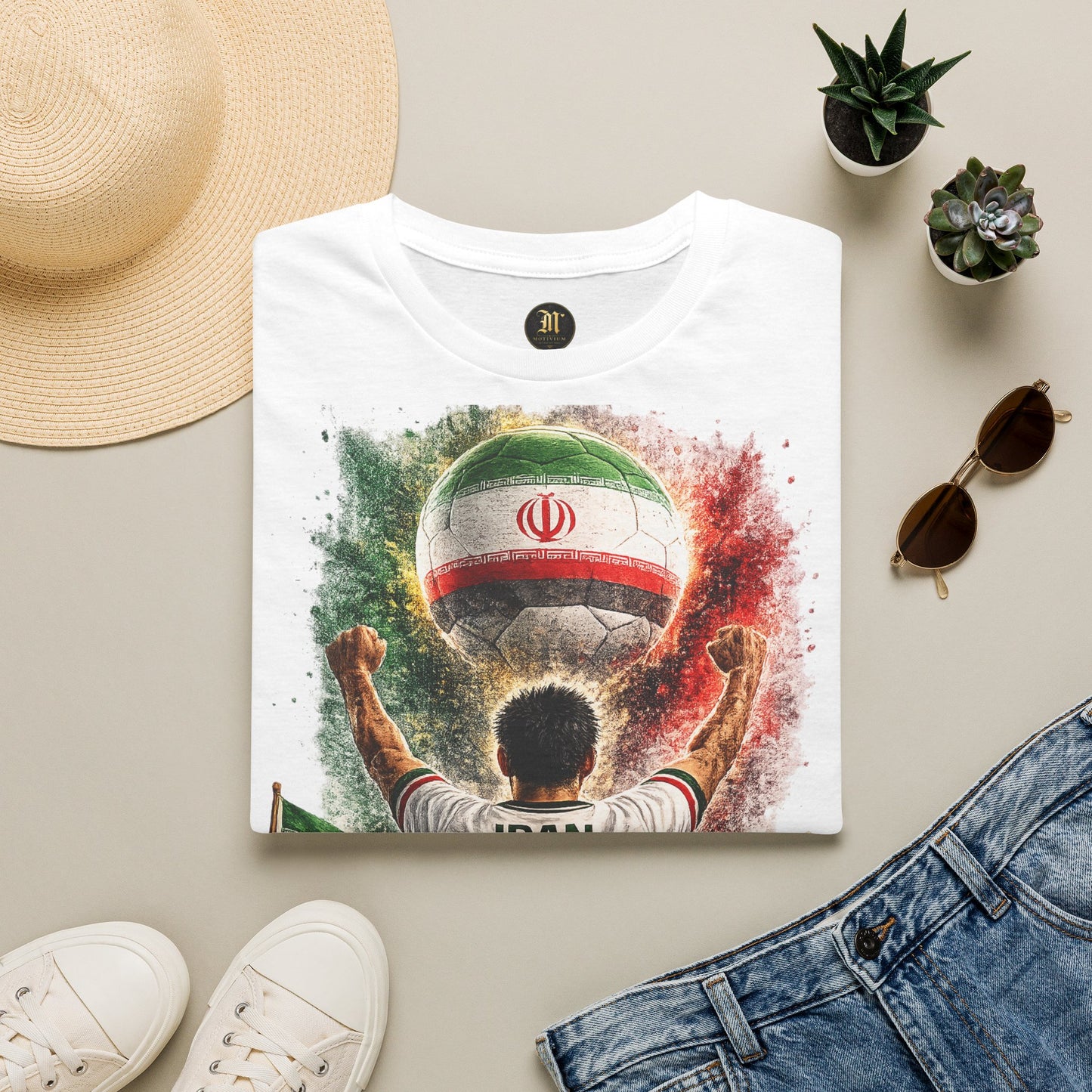 Iran Fußball Fan T-Shirt | Iran Supporter Shirt | Iran Fan Design | Fußball Fanartikel | Geschenk für Iran Fans