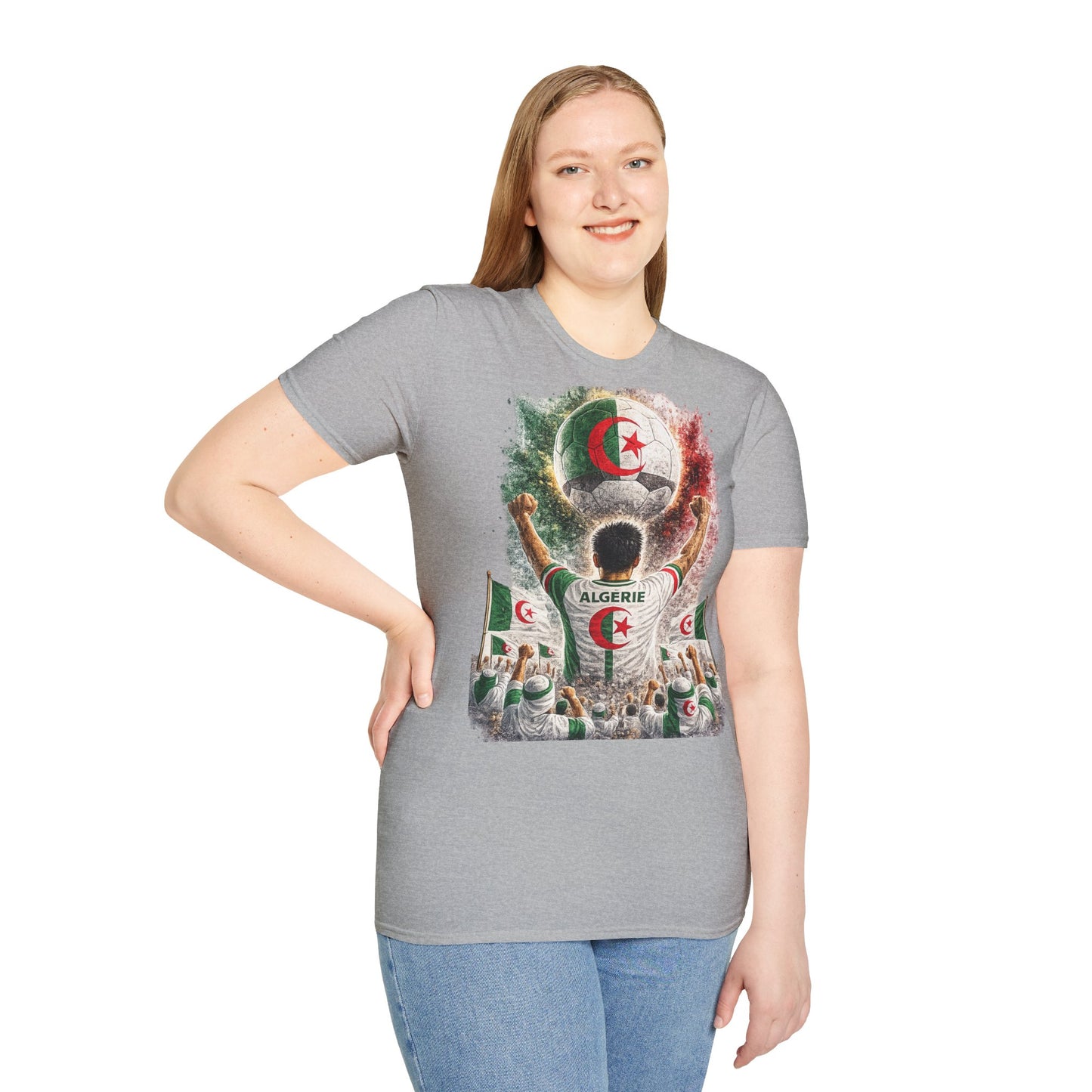 Algerien Fußball Fan T-Shirt | Algerien Supporter Shirt | Algeria Fan Design | Fußball Fanartikel | Geschenk für Algerien Fans