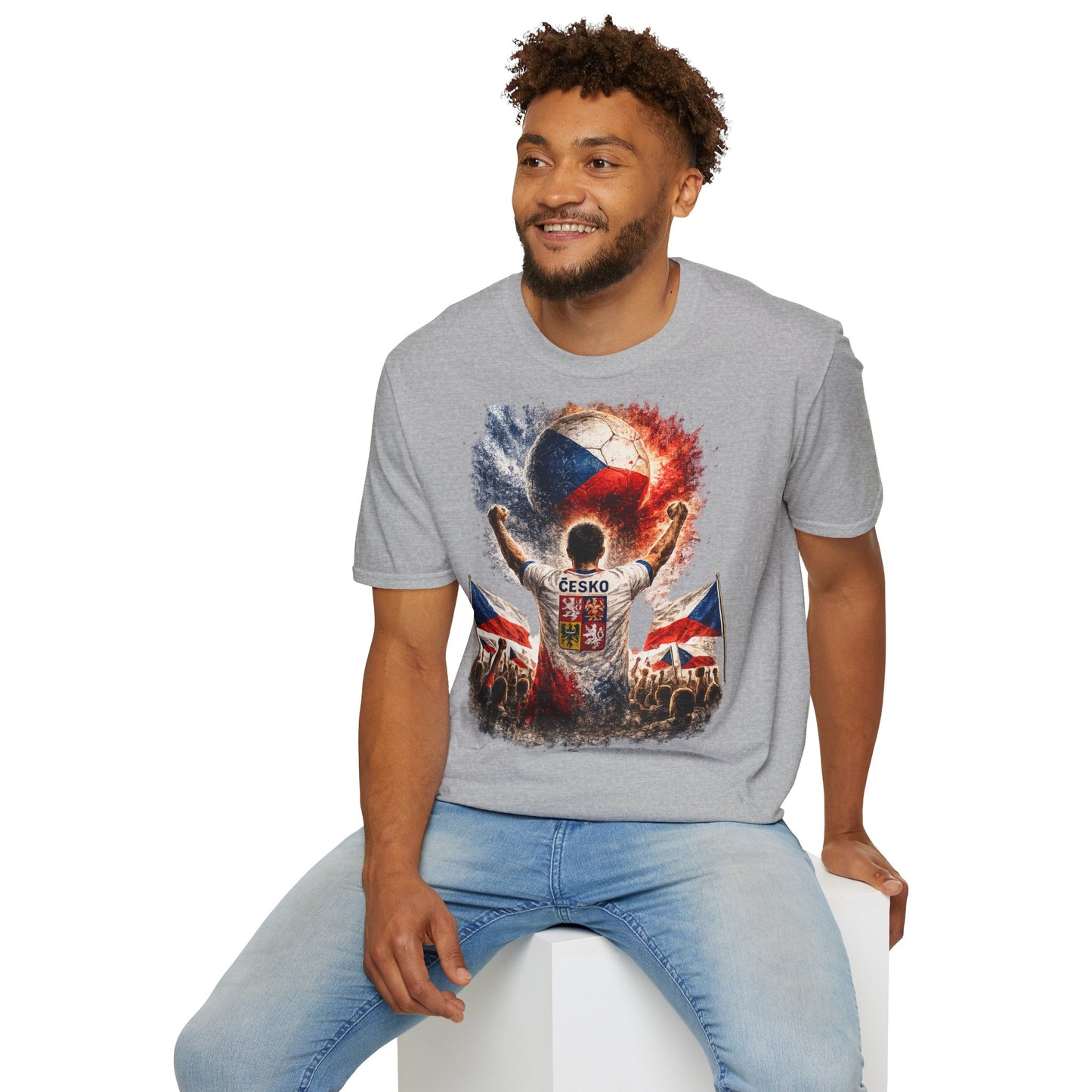 Tschechien Fußball Fan T-Shirt | Tschechien Supporter Shirt | Czech Republic Fan Design | Fußball Fanartikel | Geschenk für Tschechien Fans