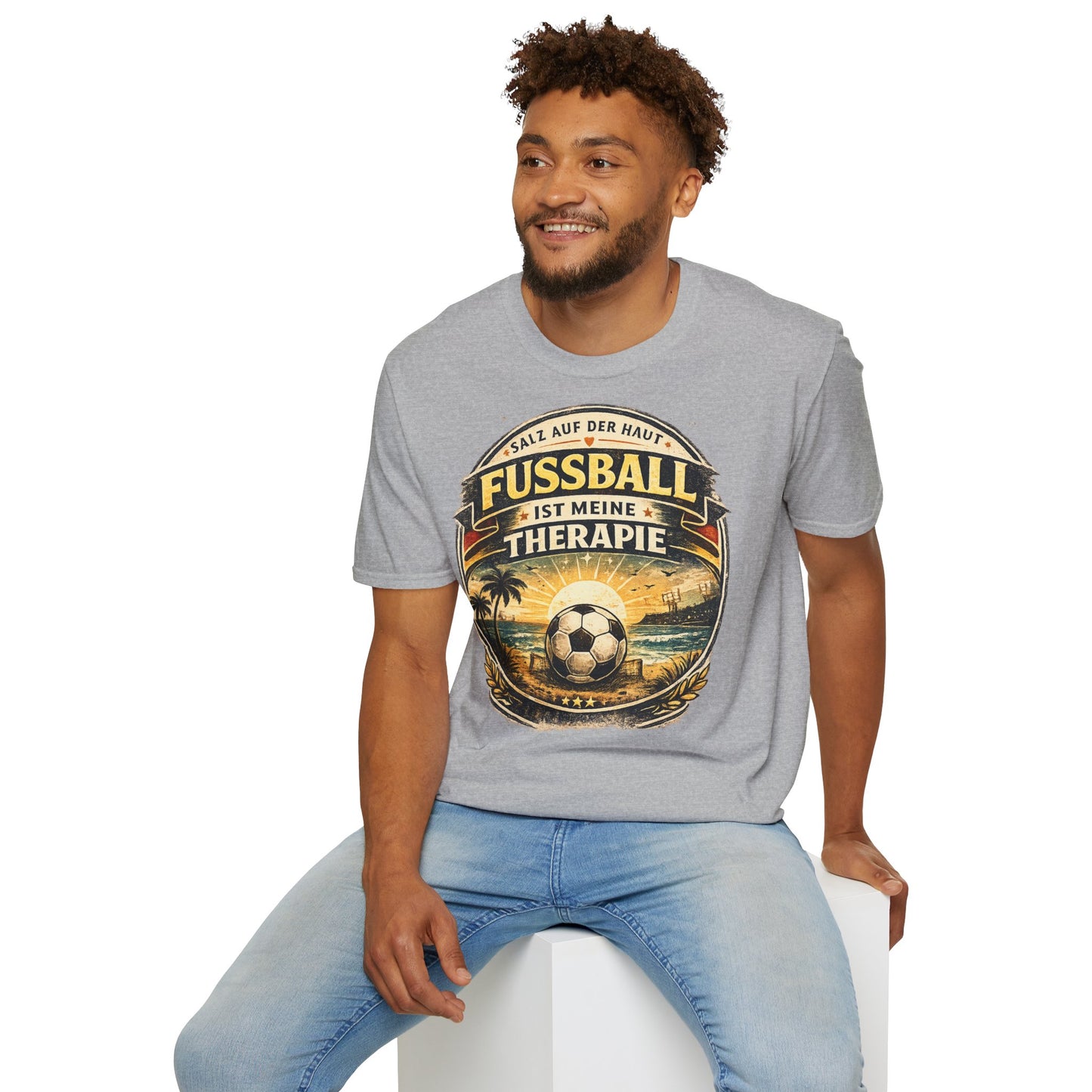 Fußball ist meine Therapie Shirt | Vintage Fußball Sommer Beach Lifestyle T-Shirt