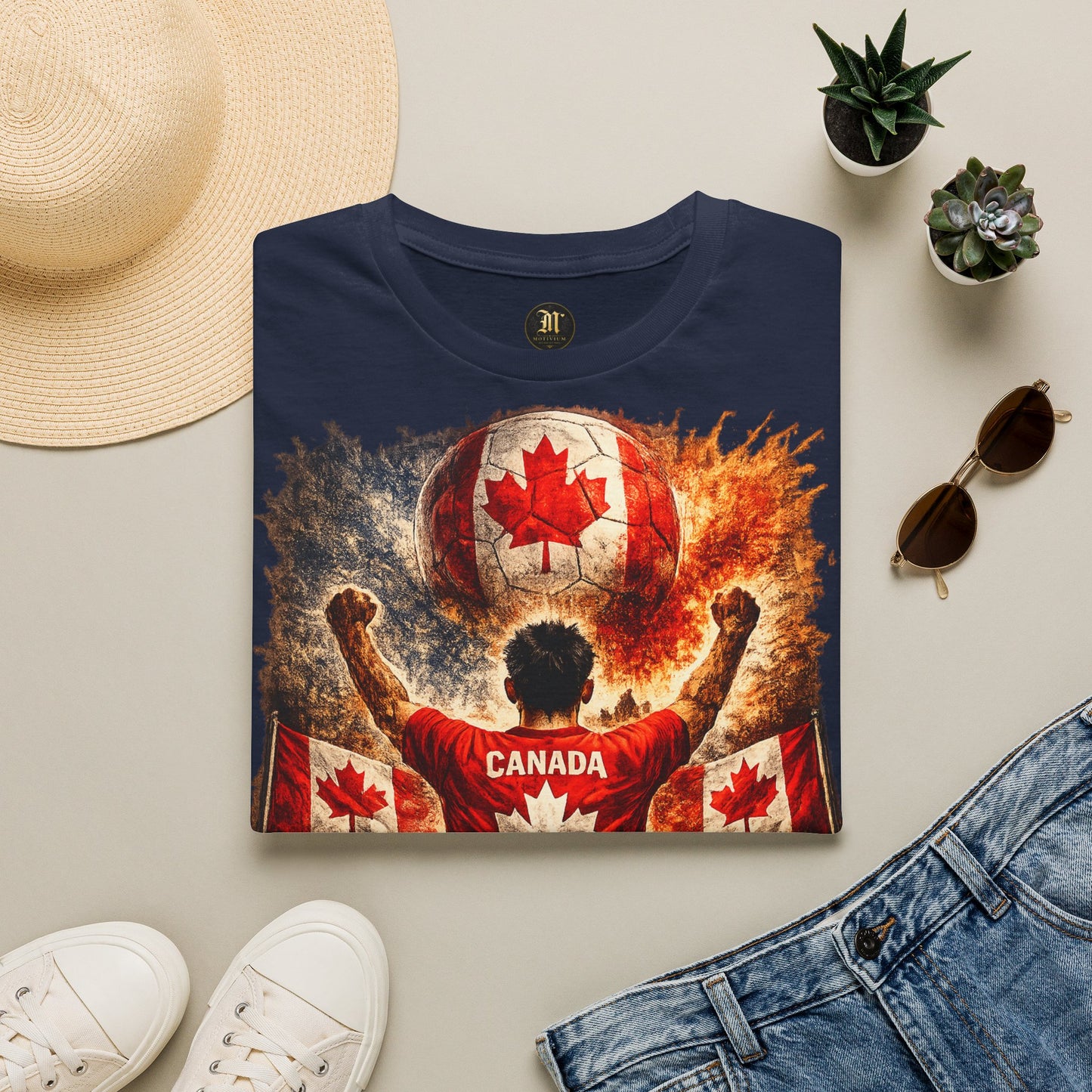 Kanada Fußball Fan T-Shirt | Kanada Supporter Shirt | Canada Fan Design | Fußball Fanartikel | Geschenk für Kanada Fans