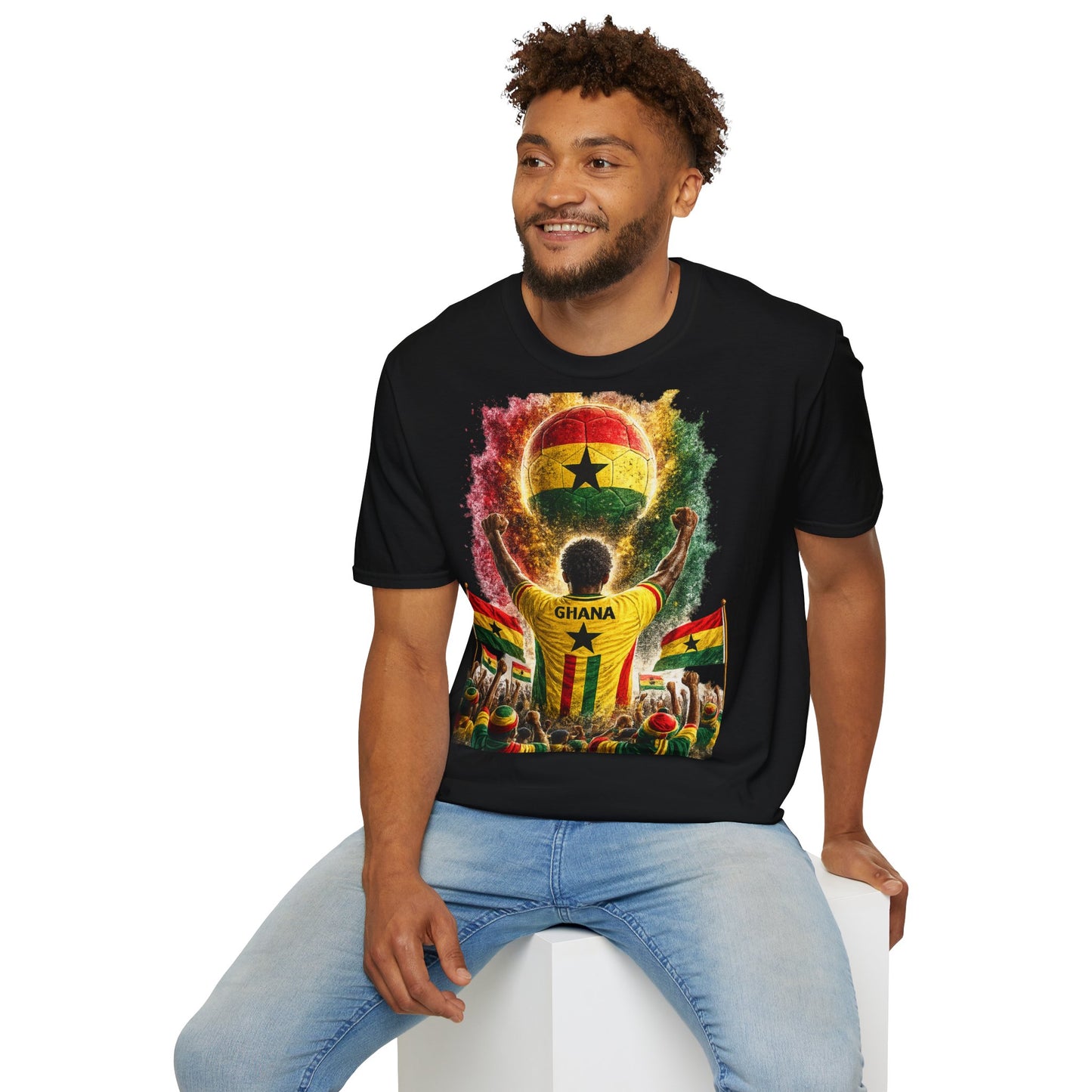 Ghana Fußball Fan T-Shirt | Ghana Supporter Shirt | Ghana Fan Design | Fußball Fanartikel | Geschenk für Ghana Fans