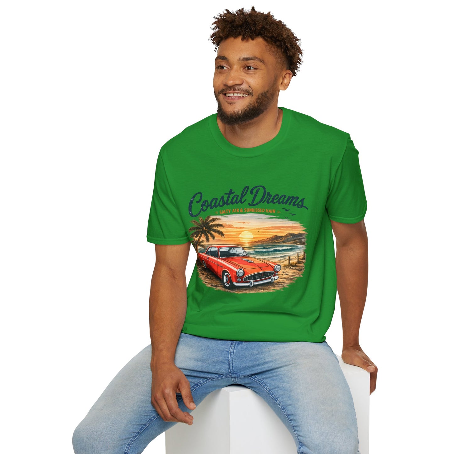 Coastal Dreams T-Shirt – Salzige Luft & Sonnengeküsstes Haar | Vintage Oldtimer Strand Motiv