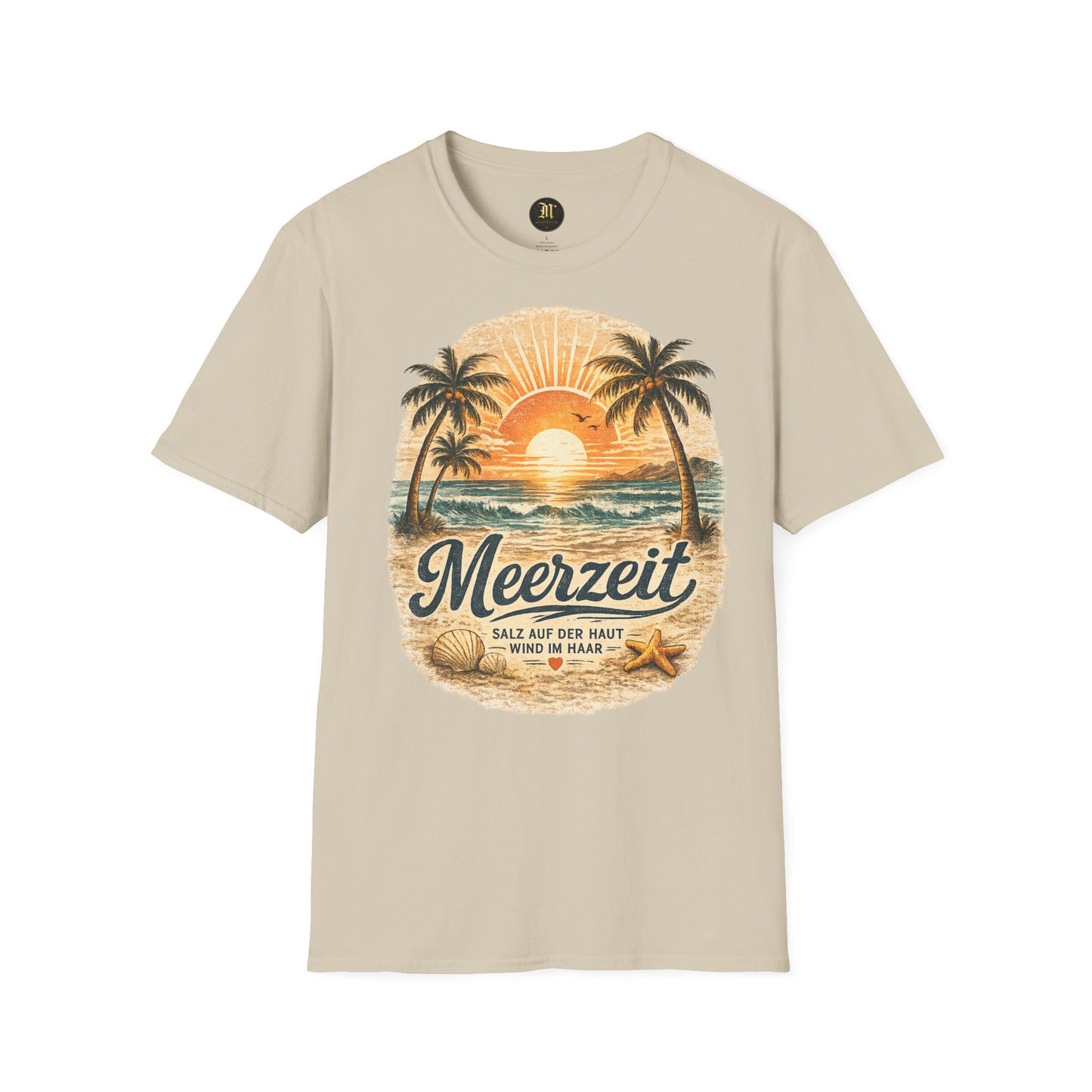 Meerzeit T-Shirt – Salz auf der Haut, Wind im Haar | Vintage Strand Shirt | Sommer Urlaub Meer Geschenk