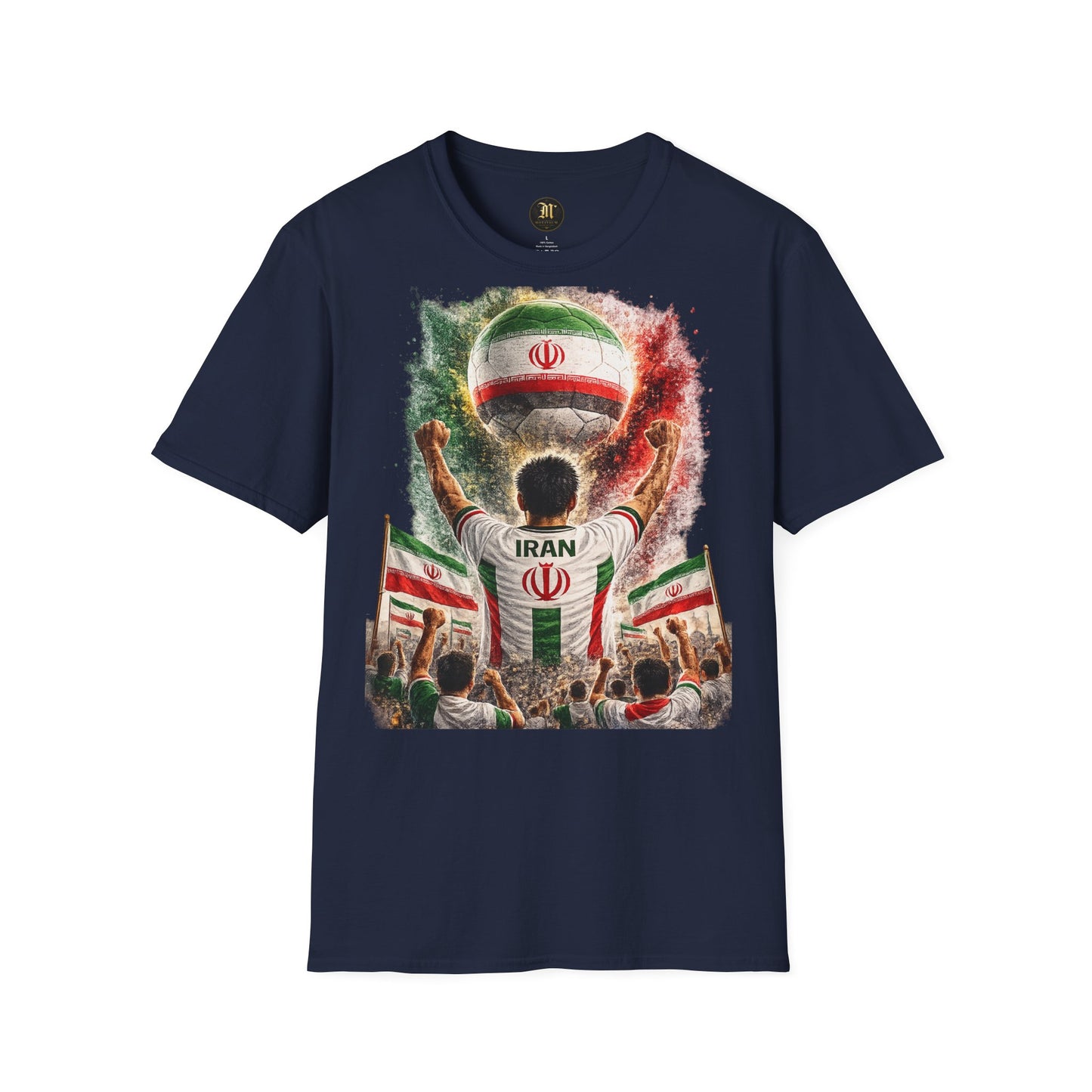 Iran Fußball Fan T-Shirt | Iran Supporter Shirt | Iran Fan Design | Fußball Fanartikel | Geschenk für Iran Fans