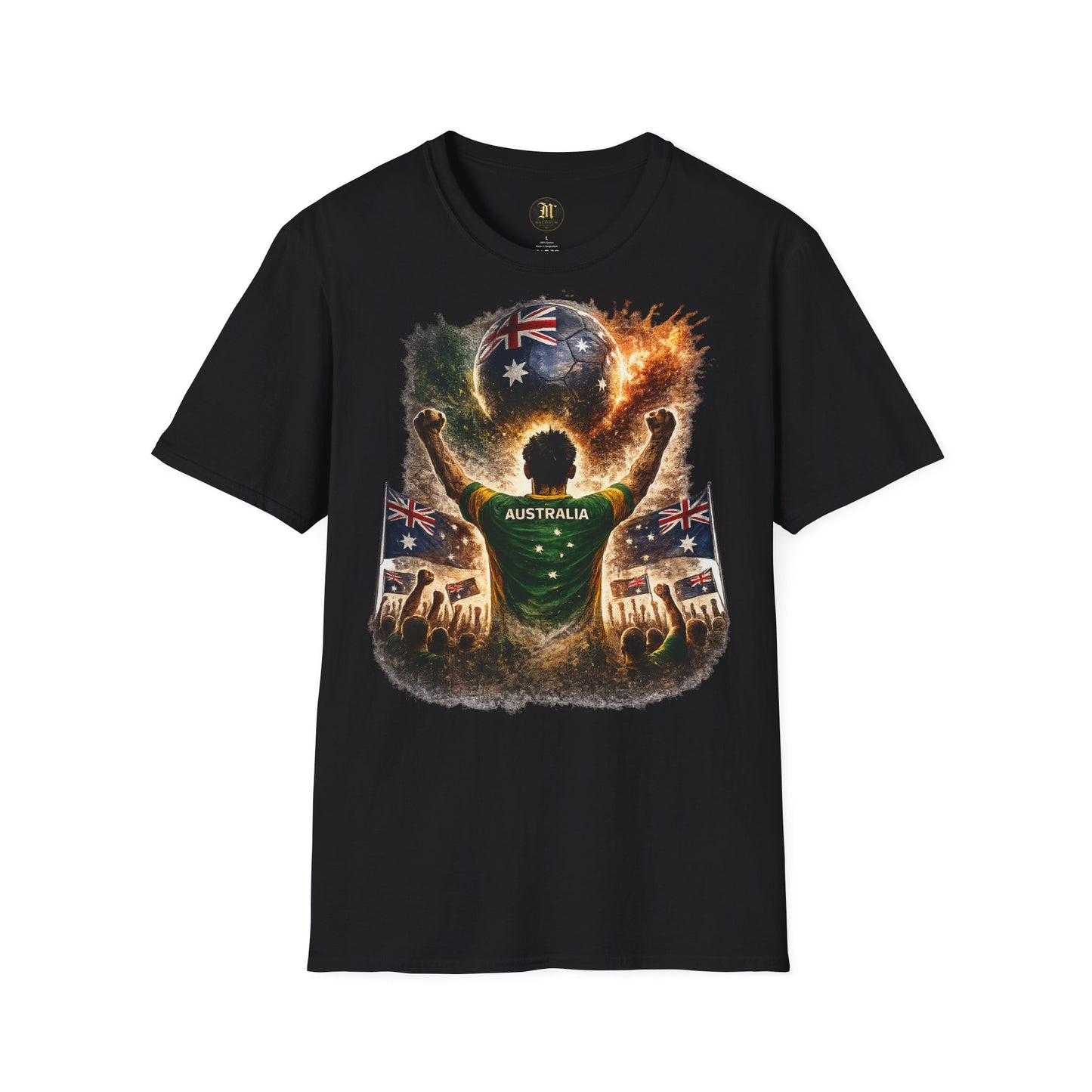 Australien Fußball Fan T-Shirt – Australien Flagge Supporter Design | Fußball Fanartikel | Geschenk für Fußballfans