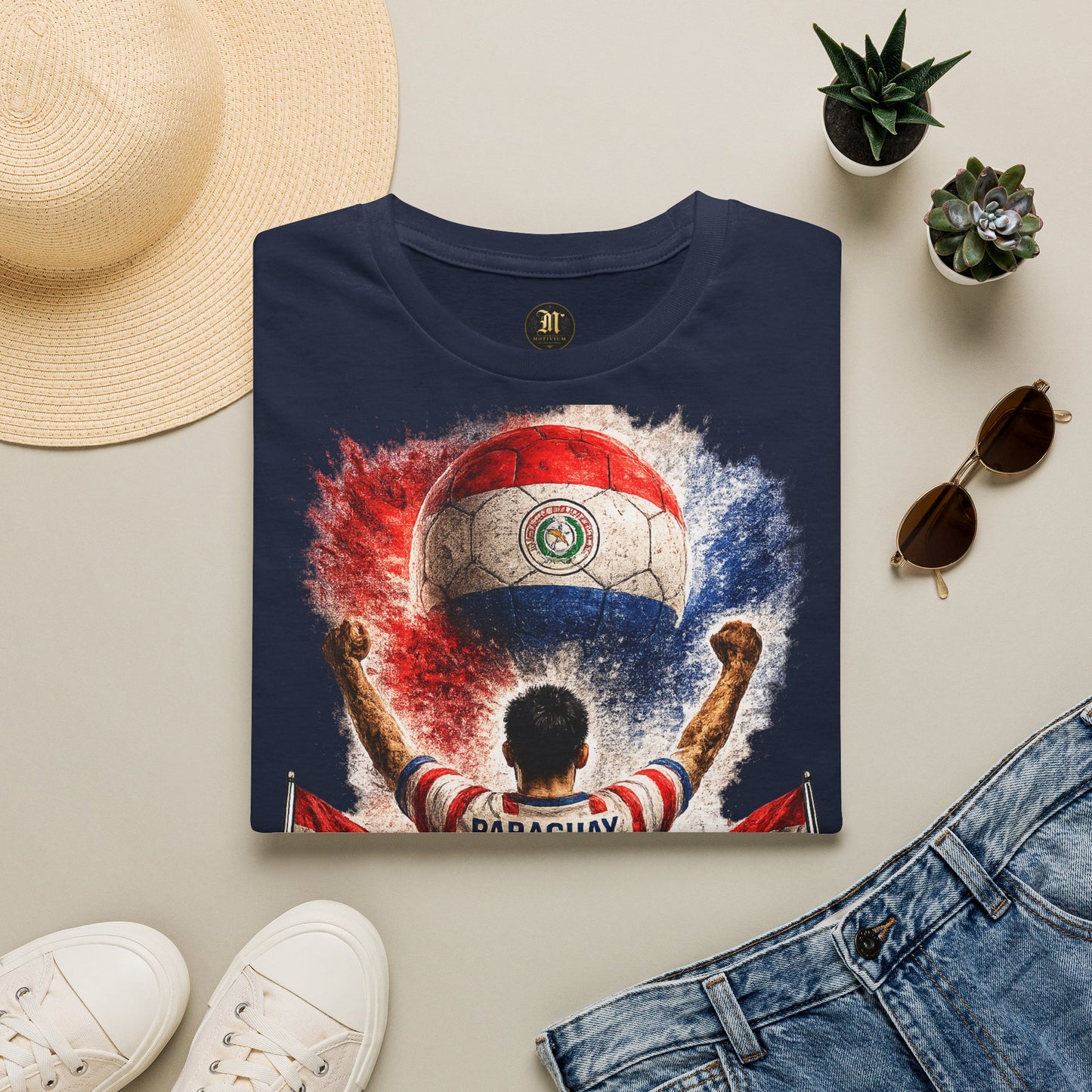 Paraguay Fußball Fan T-Shirt | Paraguay Supporter Shirt | Paraguay Fan Design | Fußball Fanartikel | Geschenk für Paraguay Fans