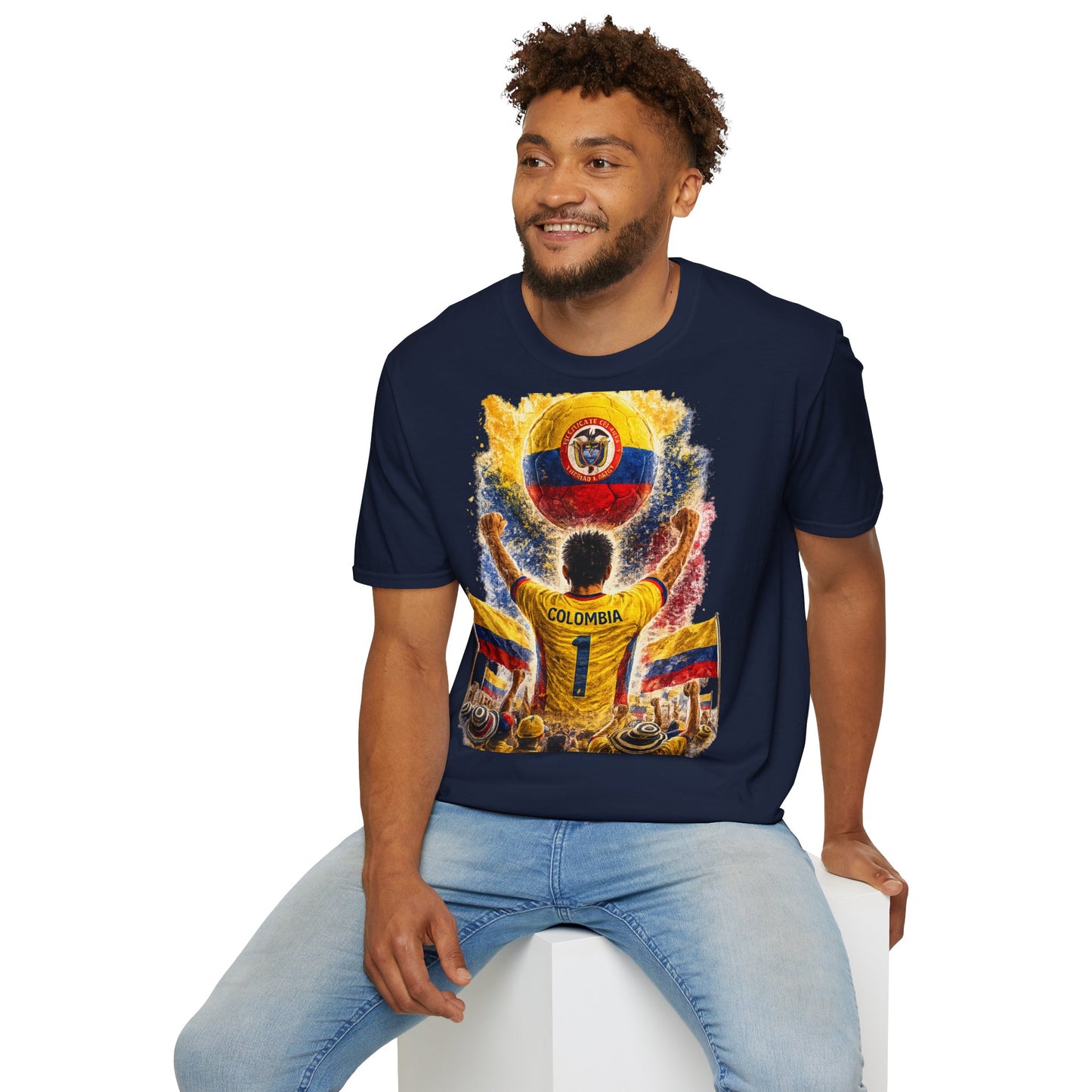 Kolumbien Fußball Fan T-Shirt | Kolumbien Supporter Shirt | Colombia Fan Design | Fußball Fanartikel | Geschenk für Kolumbien Fans