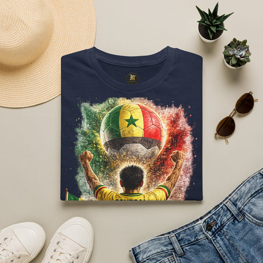 Senegal Fußball Fan T-Shirt | Senegal Supporter Shirt | Senegal Fan Design | Fußball Fanartikel | Geschenk für Senegal Fans