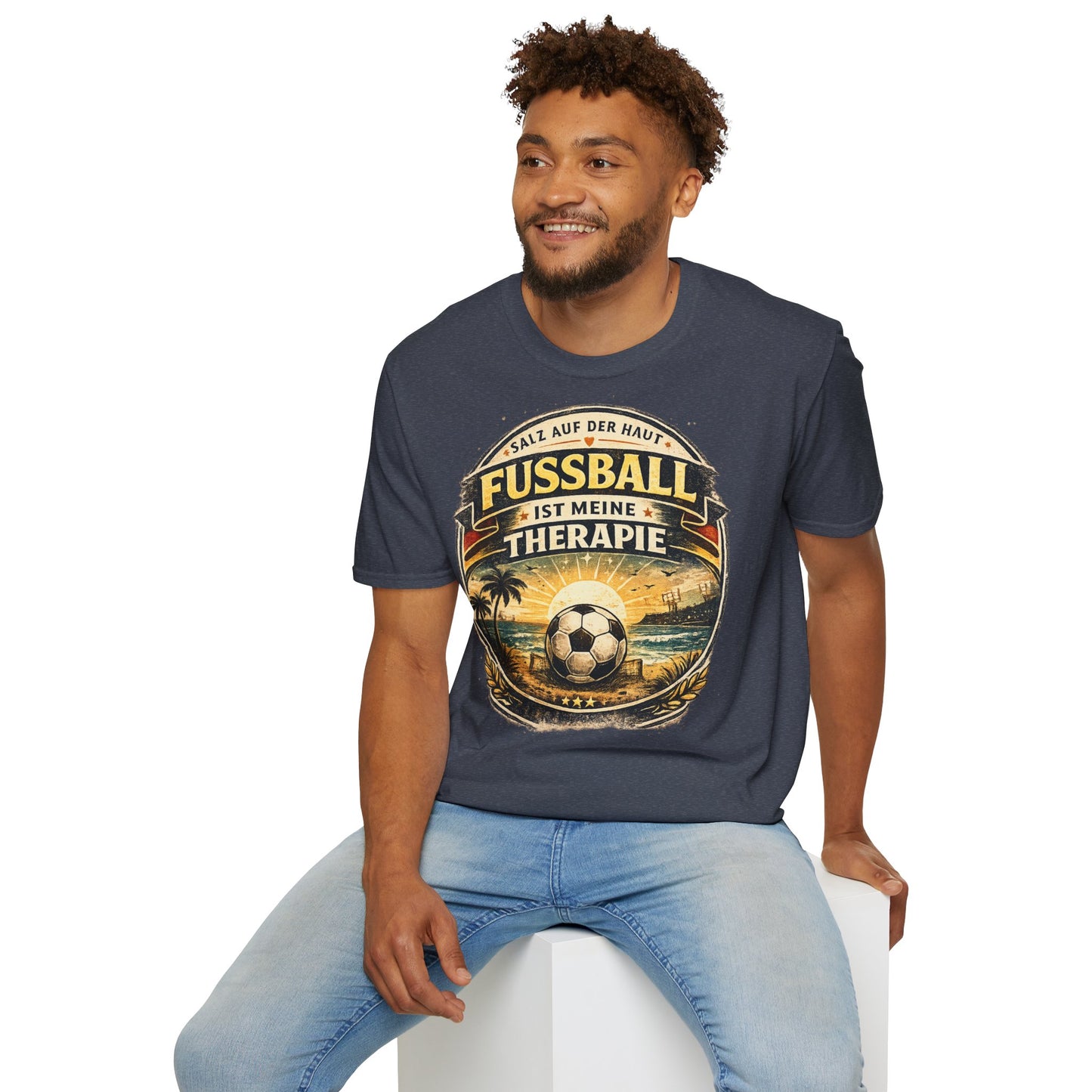 Fußball ist meine Therapie Shirt | Vintage Fußball Sommer Beach Lifestyle T-Shirt