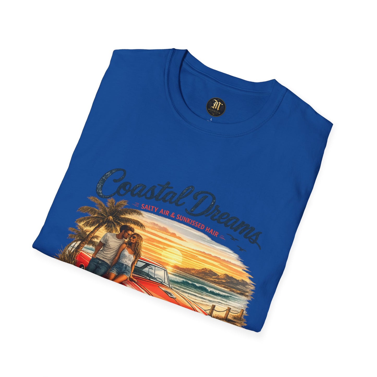 Coastal Dreams T-Shirt – Salty Air & Sunkissed Hair | Vintage Strand Oldtimer Paar Design | Sommer Shirt