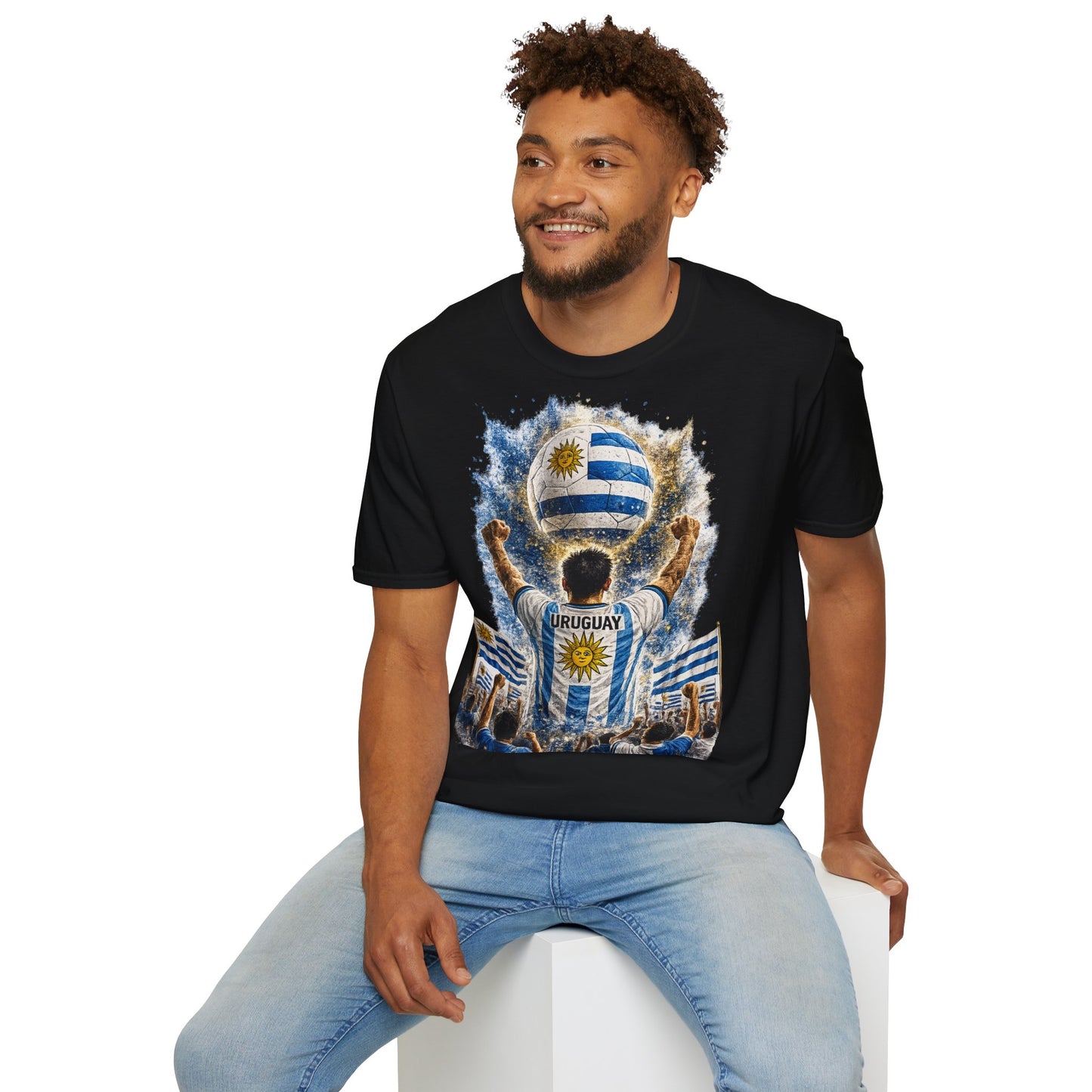 Uruguay Fußball Fan T-Shirt | Uruguay Supporter Shirt | Uruguay Fan Design | Fußball Fanartikel | Geschenk für Uruguay Fans