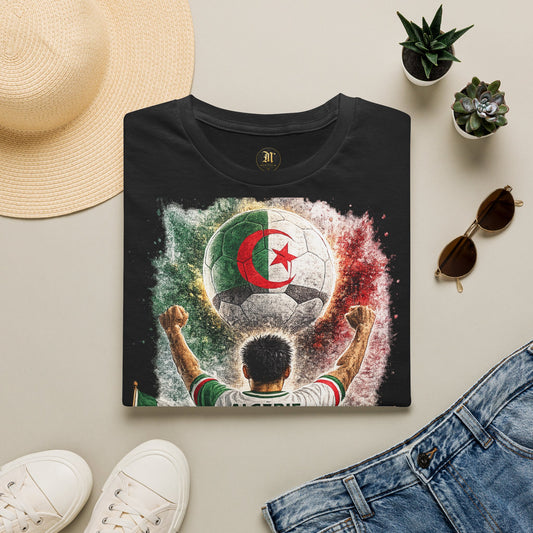 Algerien Fußball Fan T-Shirt | Algerien Supporter Shirt | Algeria Fan Design | Fußball Fanartikel | Geschenk für Algerien Fans